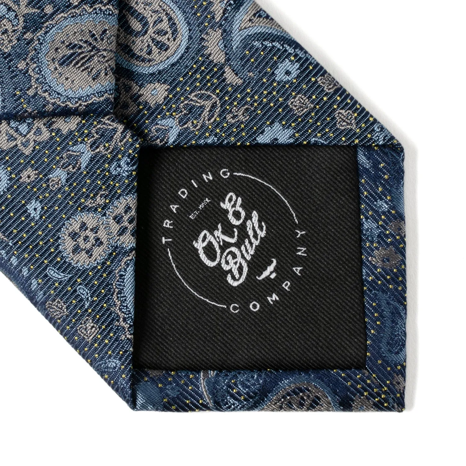 Blue & Gray Paisley Men's Tie sold by Sartoro product image thumbnail 5