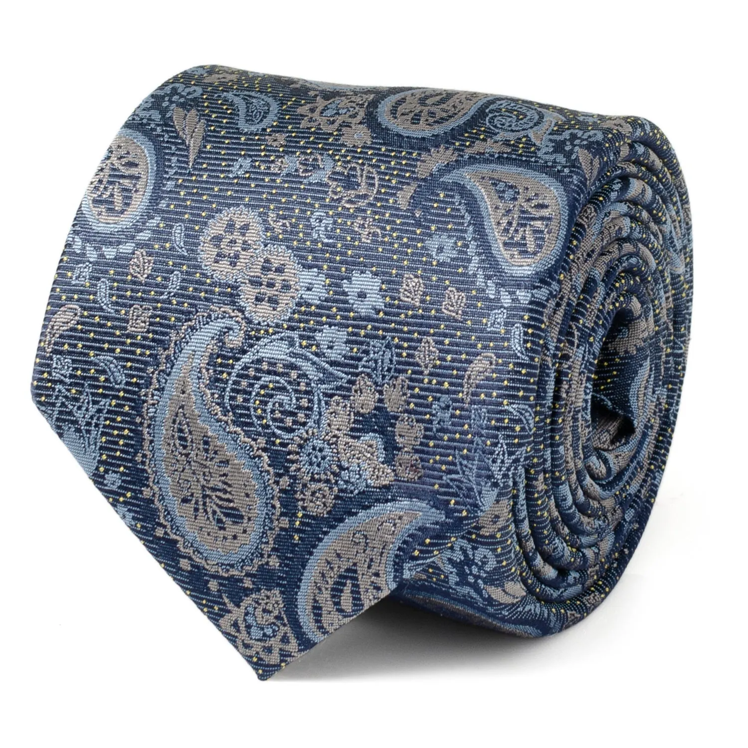 Blue & Gray Paisley Men's Tie sold by Sartoro