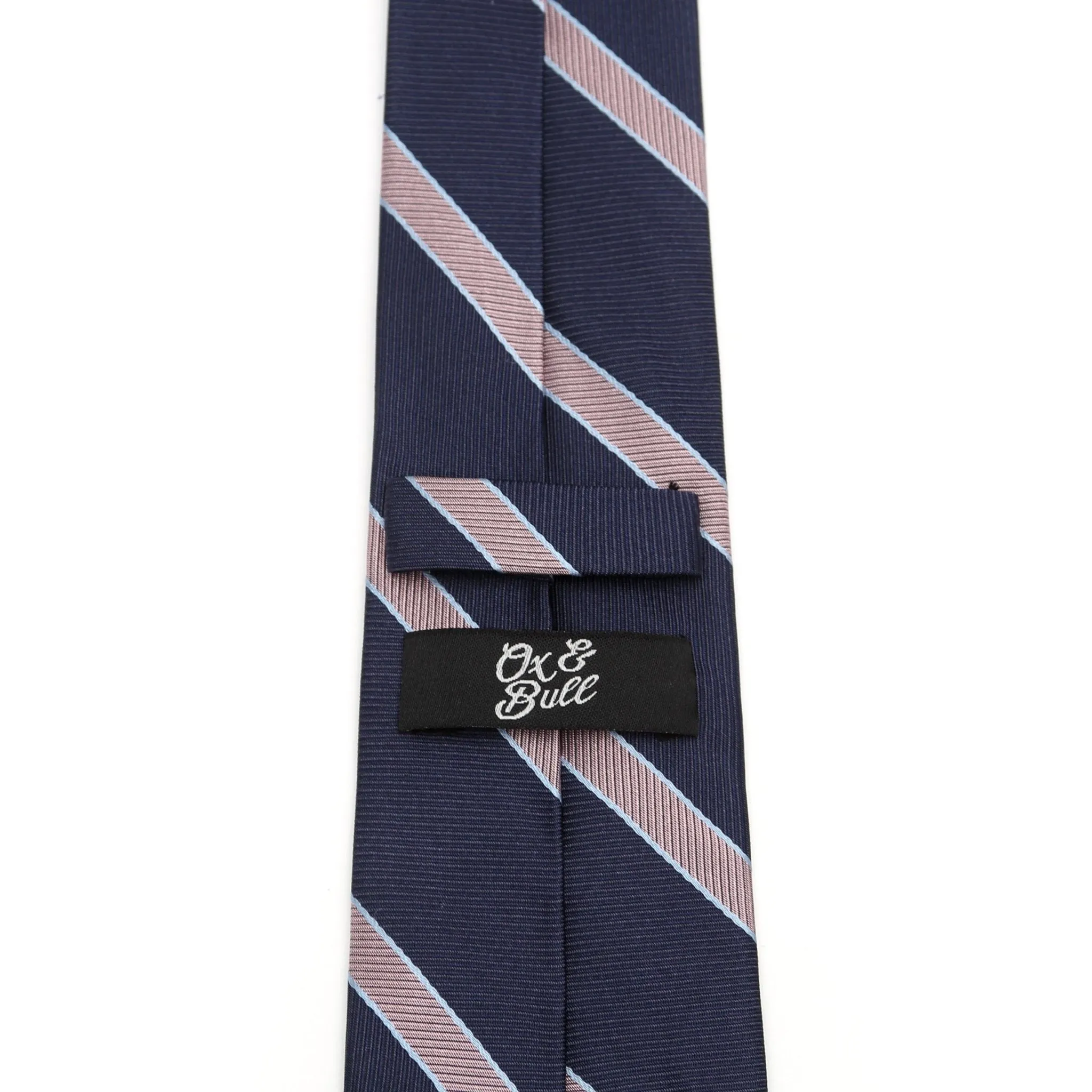 The Travis Tie (Navy Pink Stripe Men's Tie) sold by Sartoro product image thumbnail 4