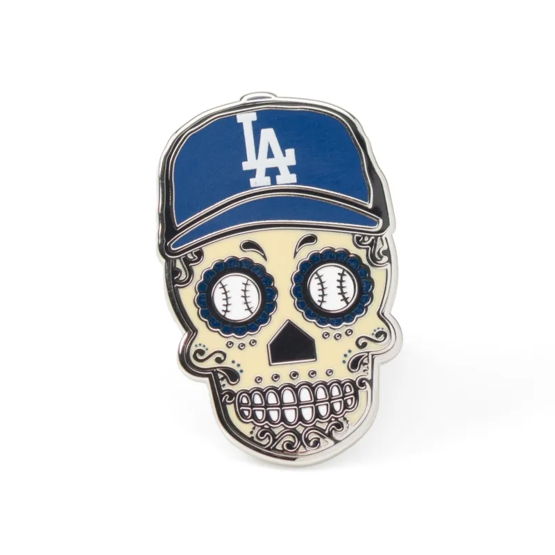 MLB LA Dodgers Sugar Skull Lapel Pin made by Sartoro