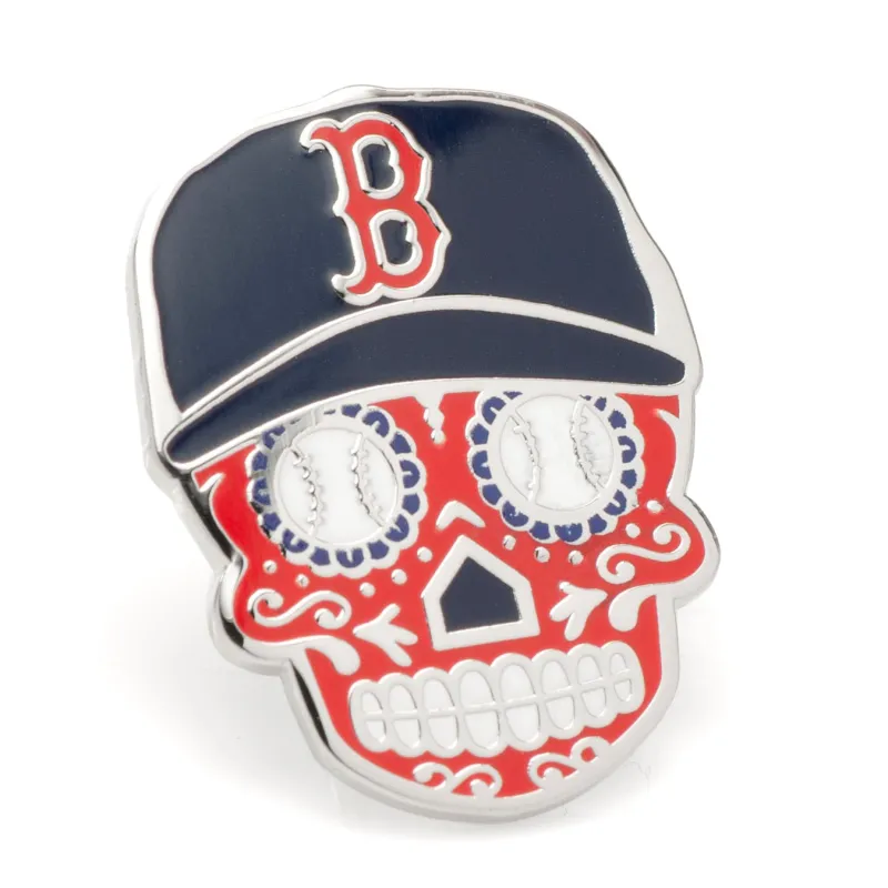 MLB Boston Red Sox Sugar Skull Lapel Pin made by Sartoro