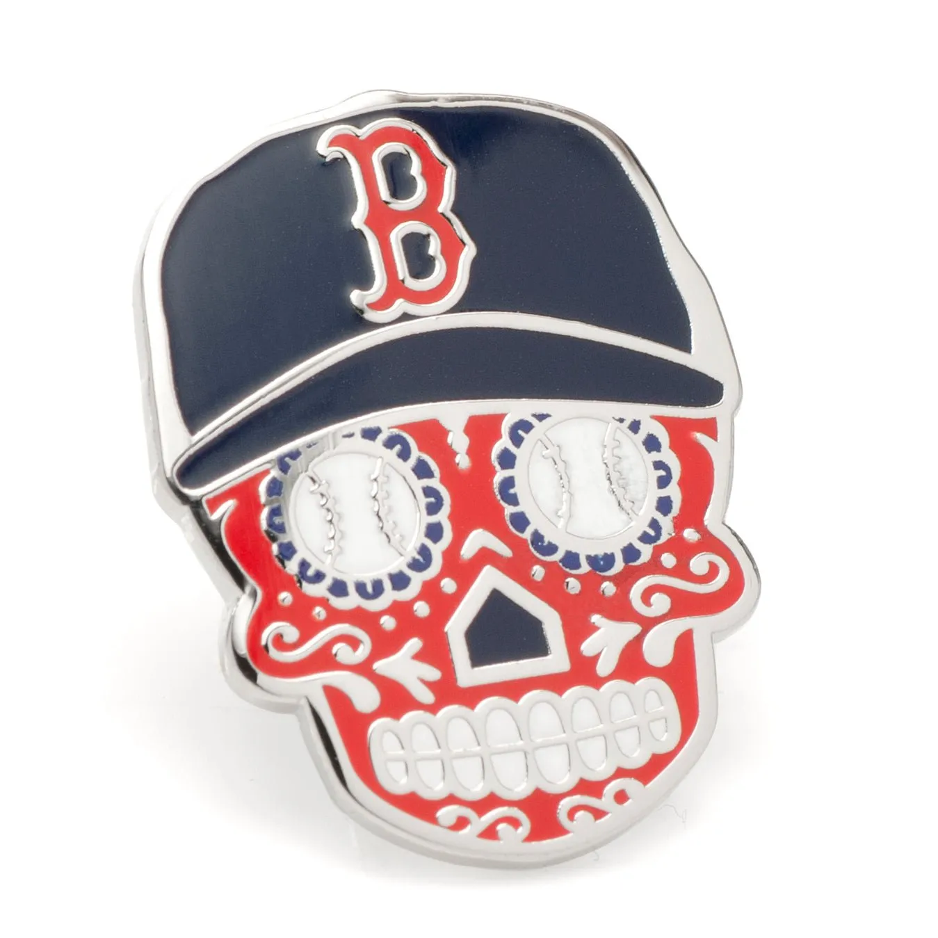 MLB Boston Red Sox Sugar Skull Lapel Pin sold by Sartoro