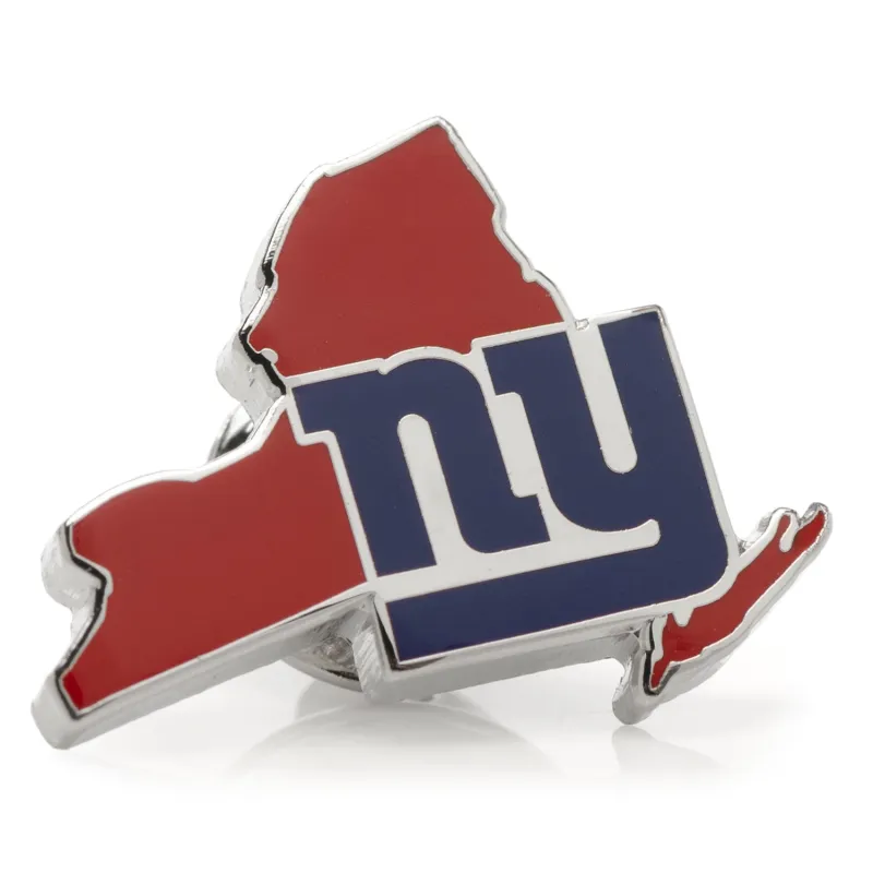 NFL New York Giants State Shaped Lapel Pin made by Sartoro