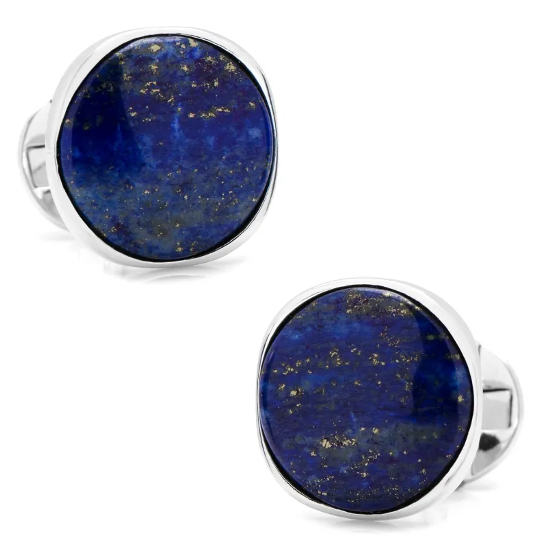 Sterling Silver Classic Formal Lapis Cufflinks made by Sartoro