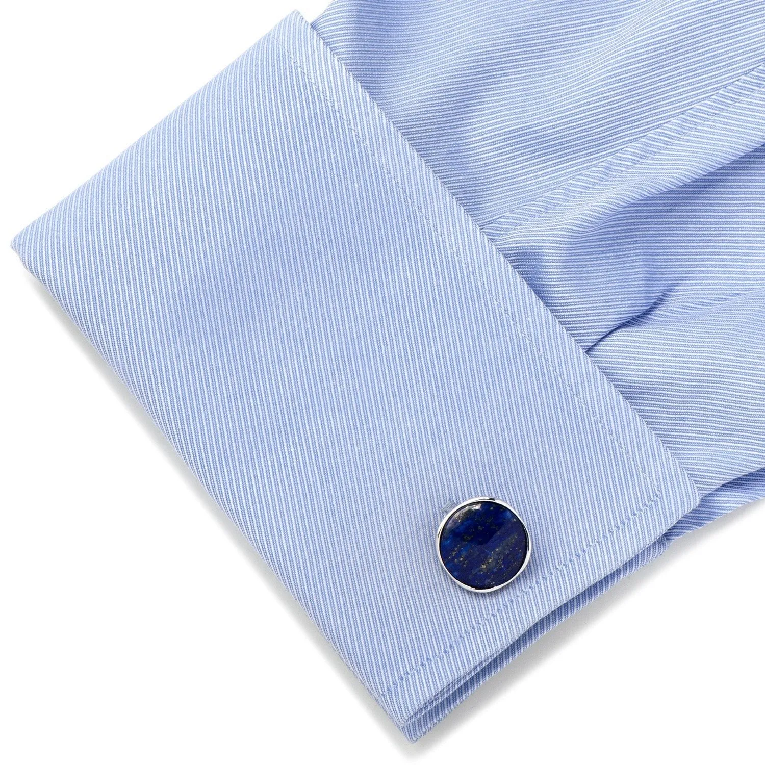 Sterling Silver Classic Formal Lapis Cufflinks sold by Sartoro product image thumbnail 5