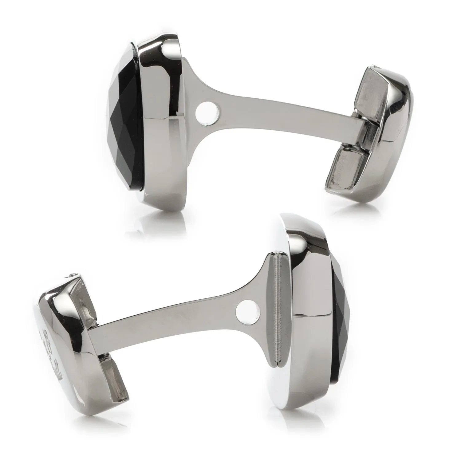 Faceted Onyx Cushion Cufflinks sold by Sartoro product image thumbnail 4
