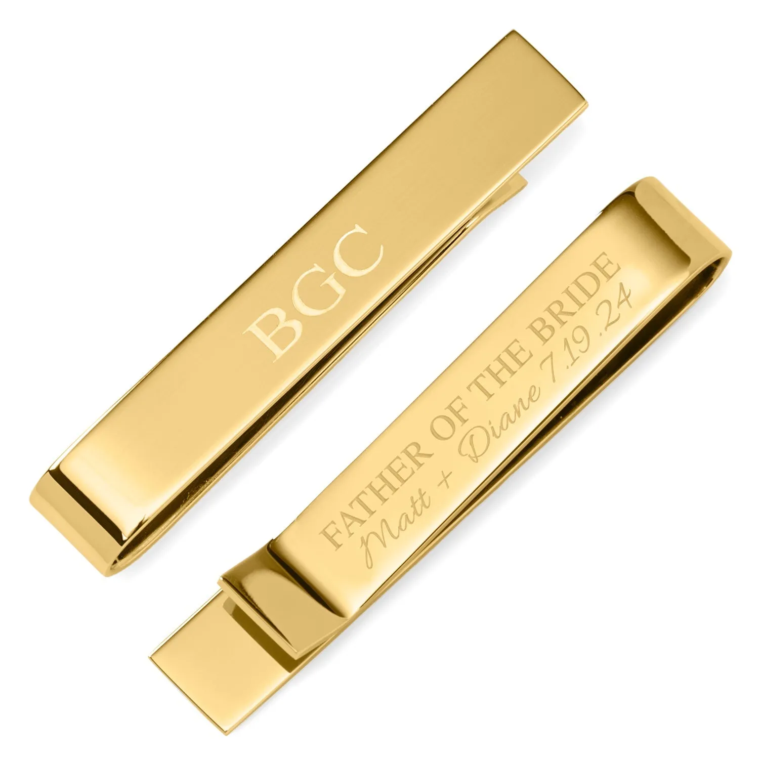 Wedding Party Gold Engravable Tie Bar sold by Sartoro