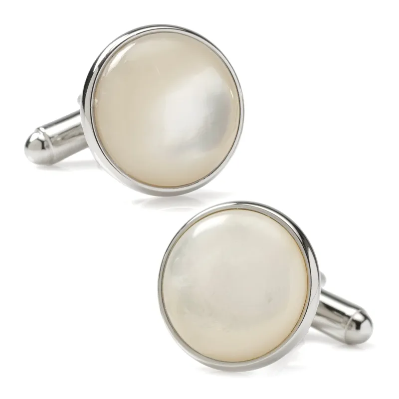 Silver and Mother of Pearl Cufflinks made by Sartoro