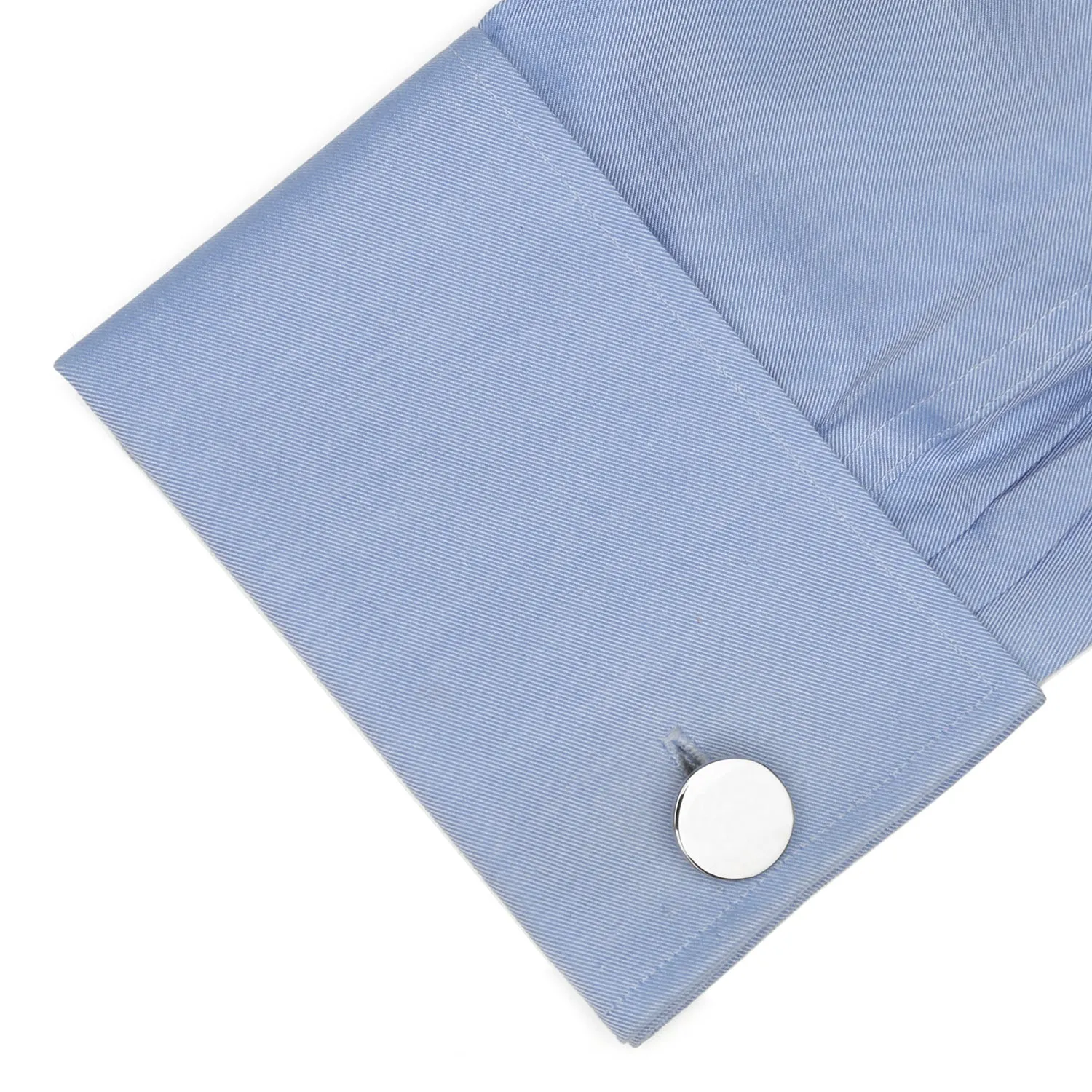 Sterling Silver Infinity Edge Round Engravable Cufflinks sold by Sartoro product image thumbnail 4