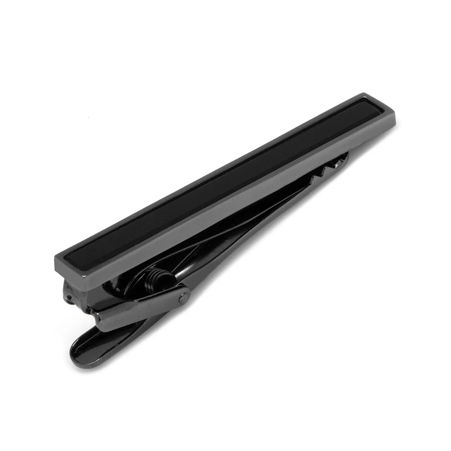 Gunmetal and Onyx Inlaid Tie Clip sold by Sartoro