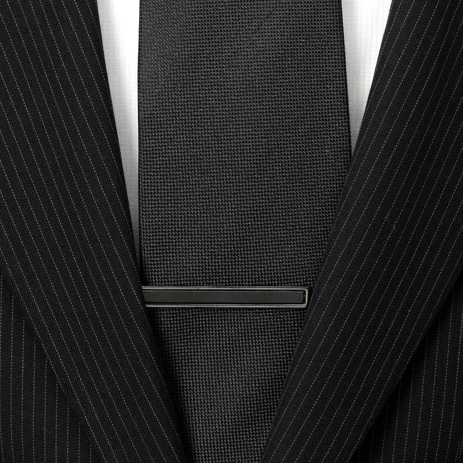 Gunmetal and Onyx Inlaid Tie Clip sold by Sartoro product image thumbnail 2