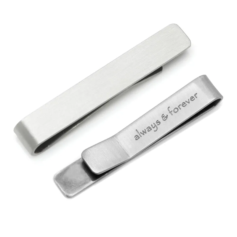 Always and Forever Hidden Message Tie Bar made by Sartoro