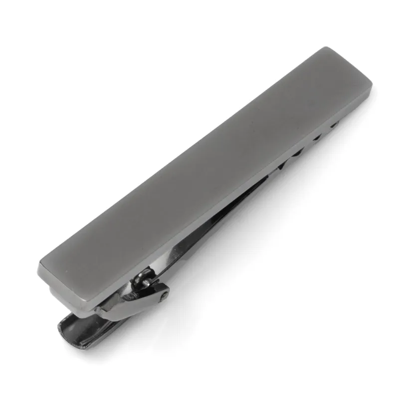 Stainless Steel Gunmetal Engravable Tie Clip made by Sartoro
