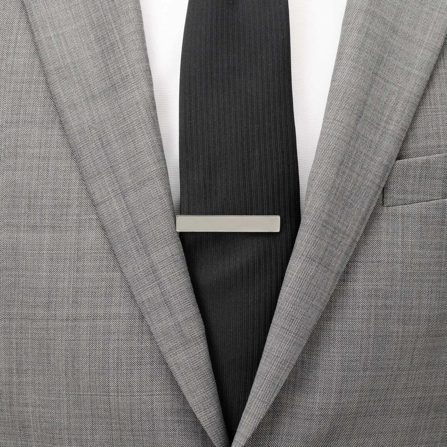 Stainless Steel Gunmetal Engravable Tie Clip sold by Sartoro product image thumbnail 2