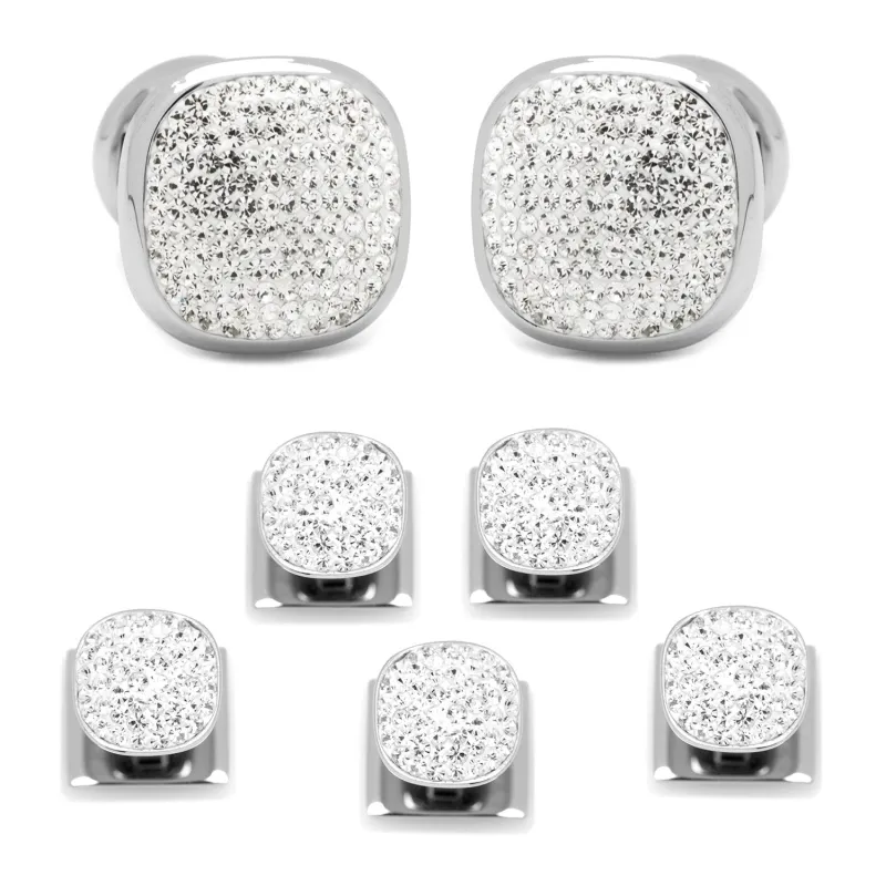 White Pave Crystal 5-Stud Set made by Sartoro