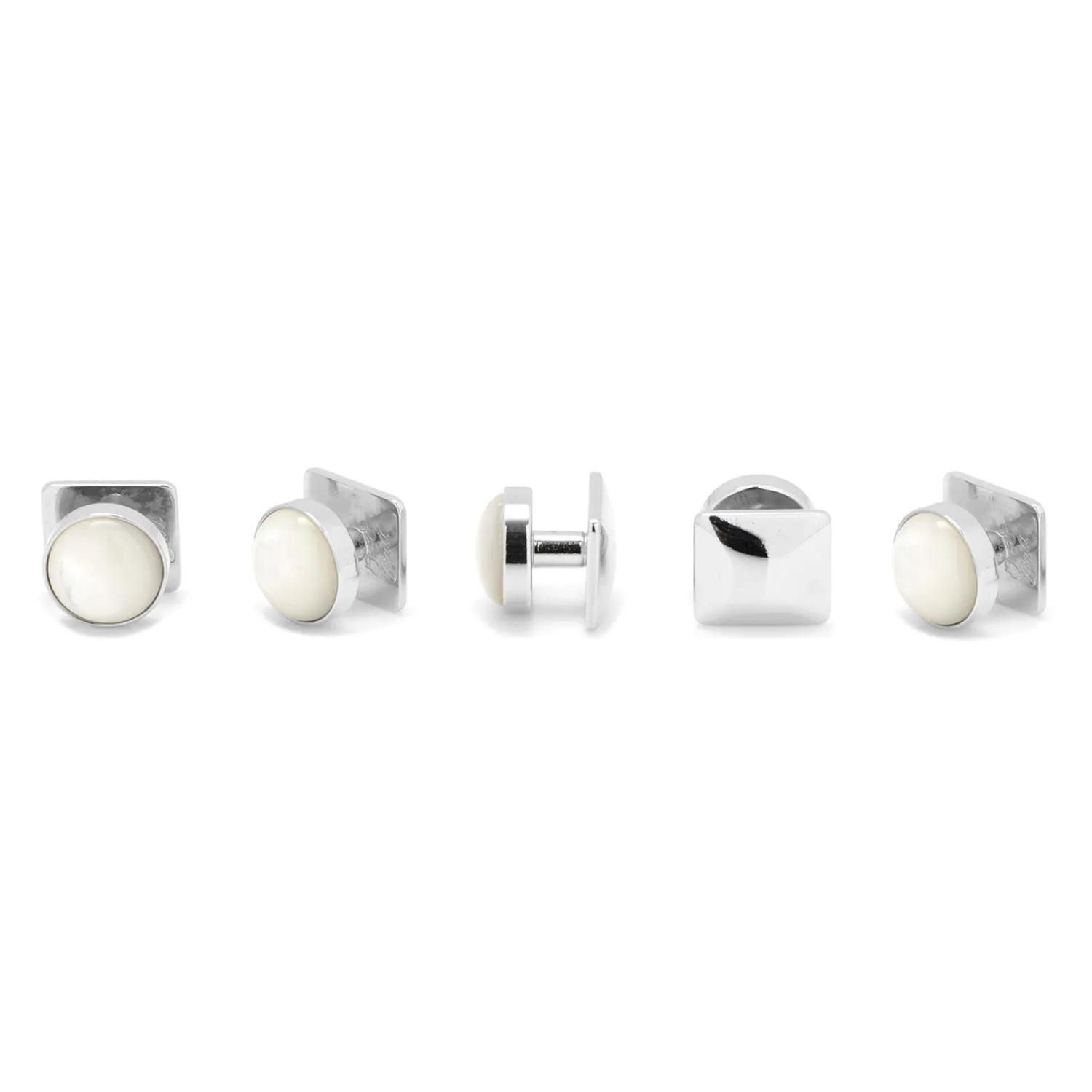 Silver and Mother of Pearl 5-Studs sold by Sartoro product image thumbnail 3