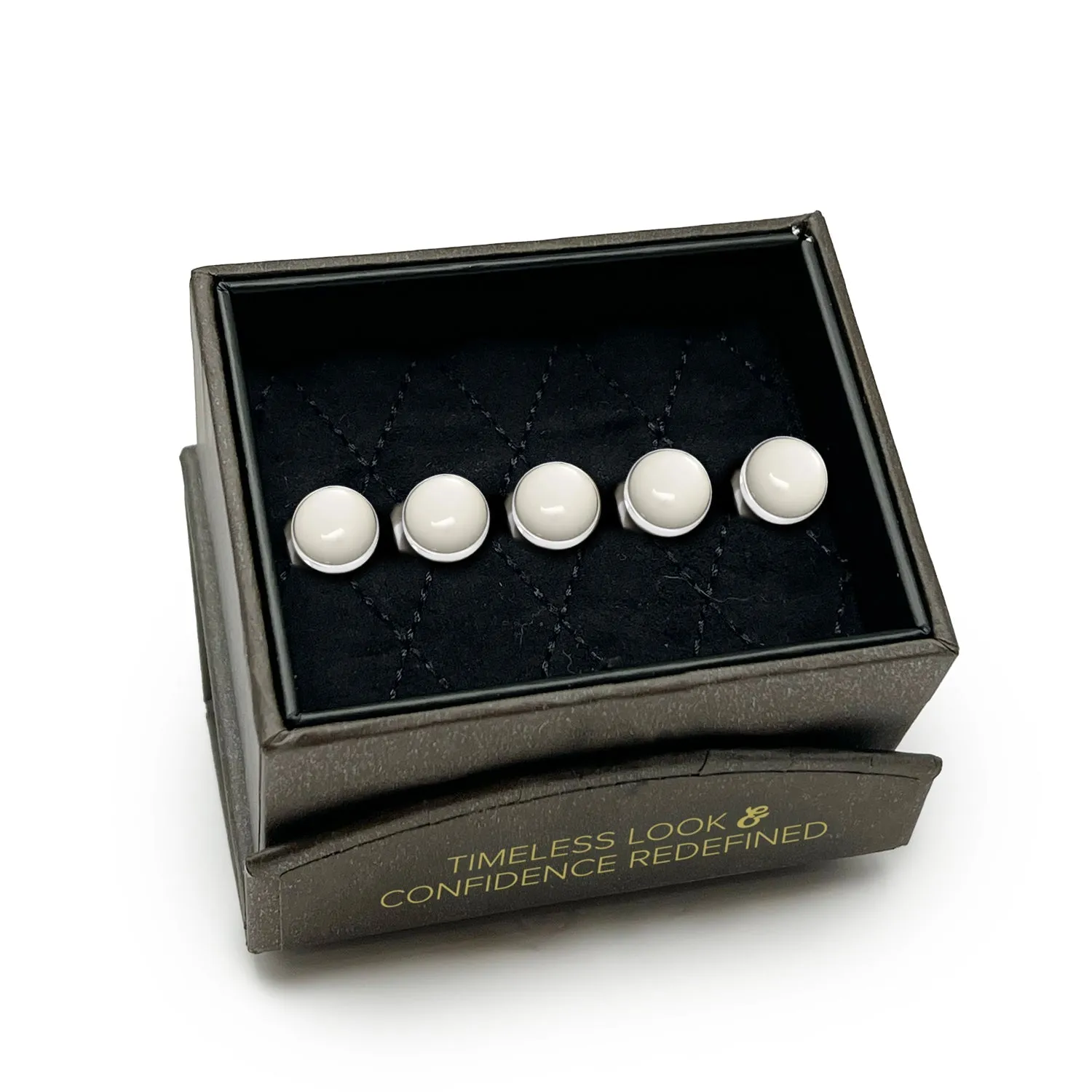 Silver and Mother of Pearl 5-Studs sold by Sartoro product image thumbnail 5