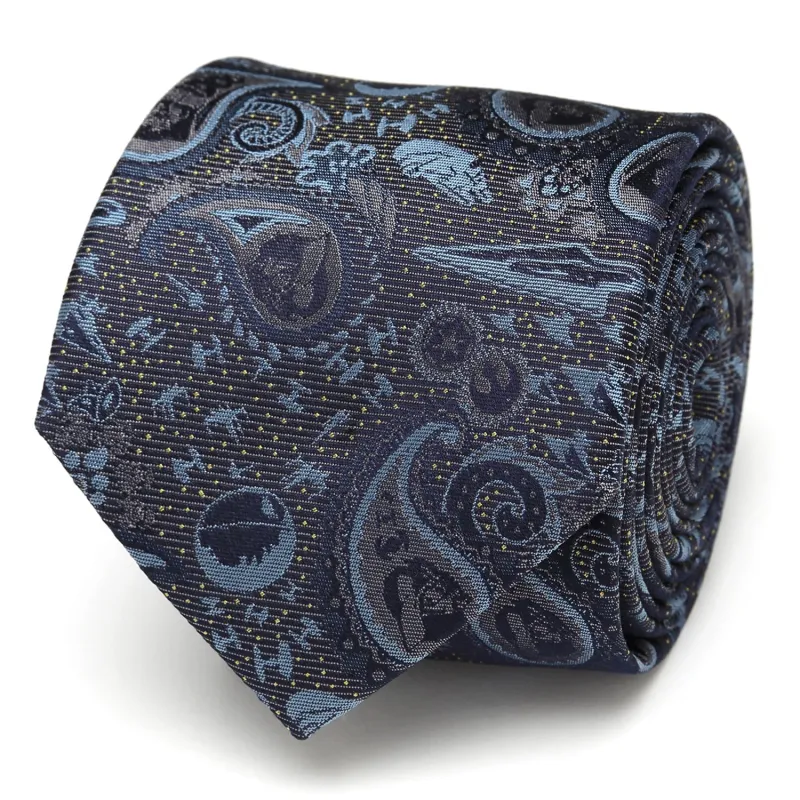 Star Wars Darth Vader Blue and Gray Paisley Tie made by Sartoro