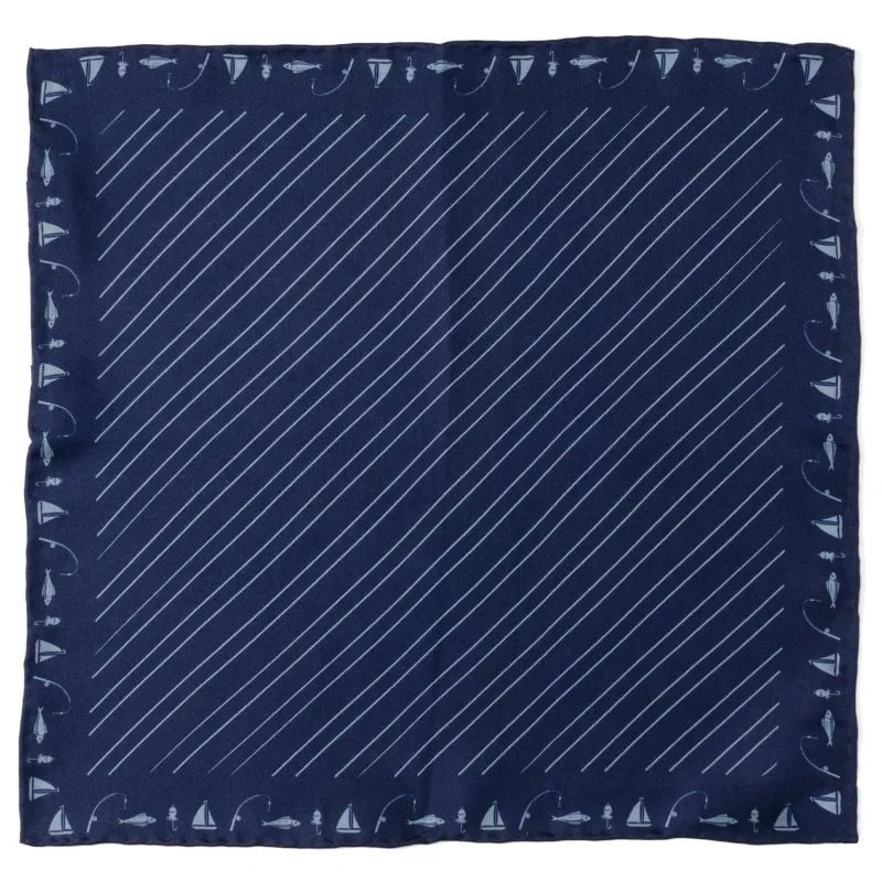 Nautical Blue Pocket Square made by Sartoro