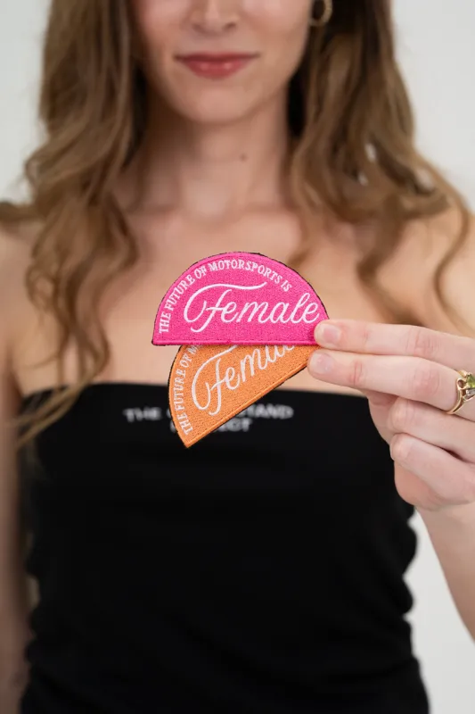 "The Future of Motorsports is Female" Patch sold by The Grandstand Project