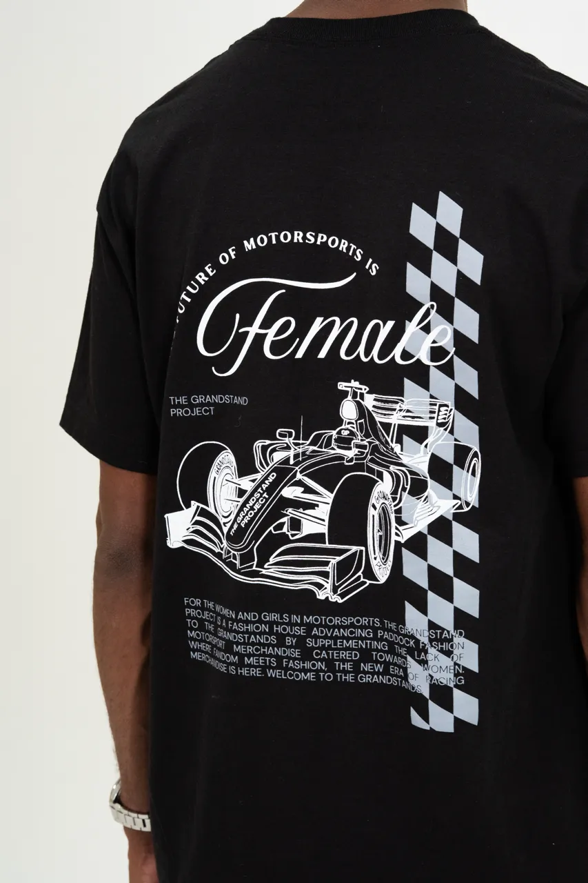 Woman in Motorsport Tee sold by The Grandstand Project product image thumbnail 4