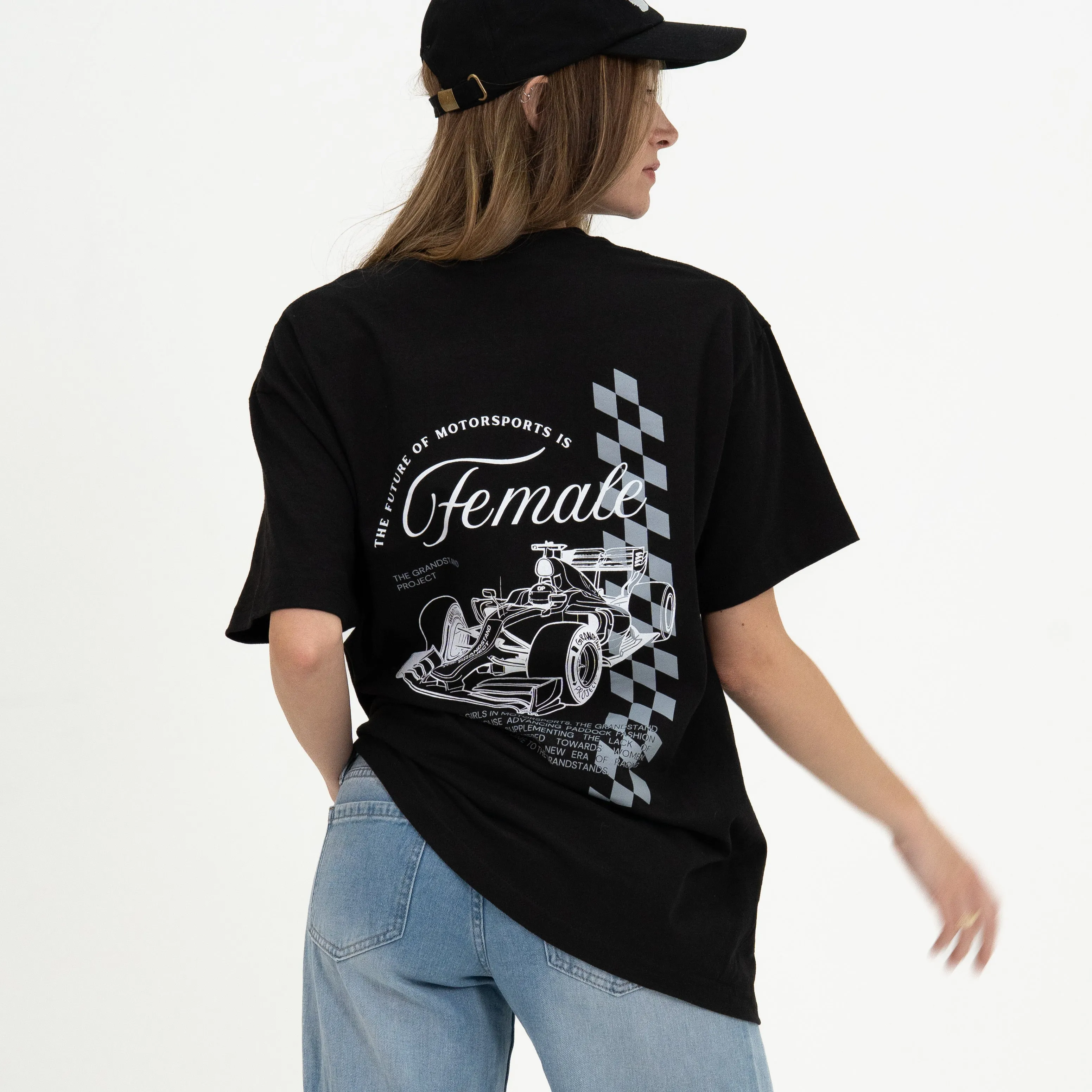 Woman in Motorsport Tee sold by The Grandstand Project product image thumbnail 2