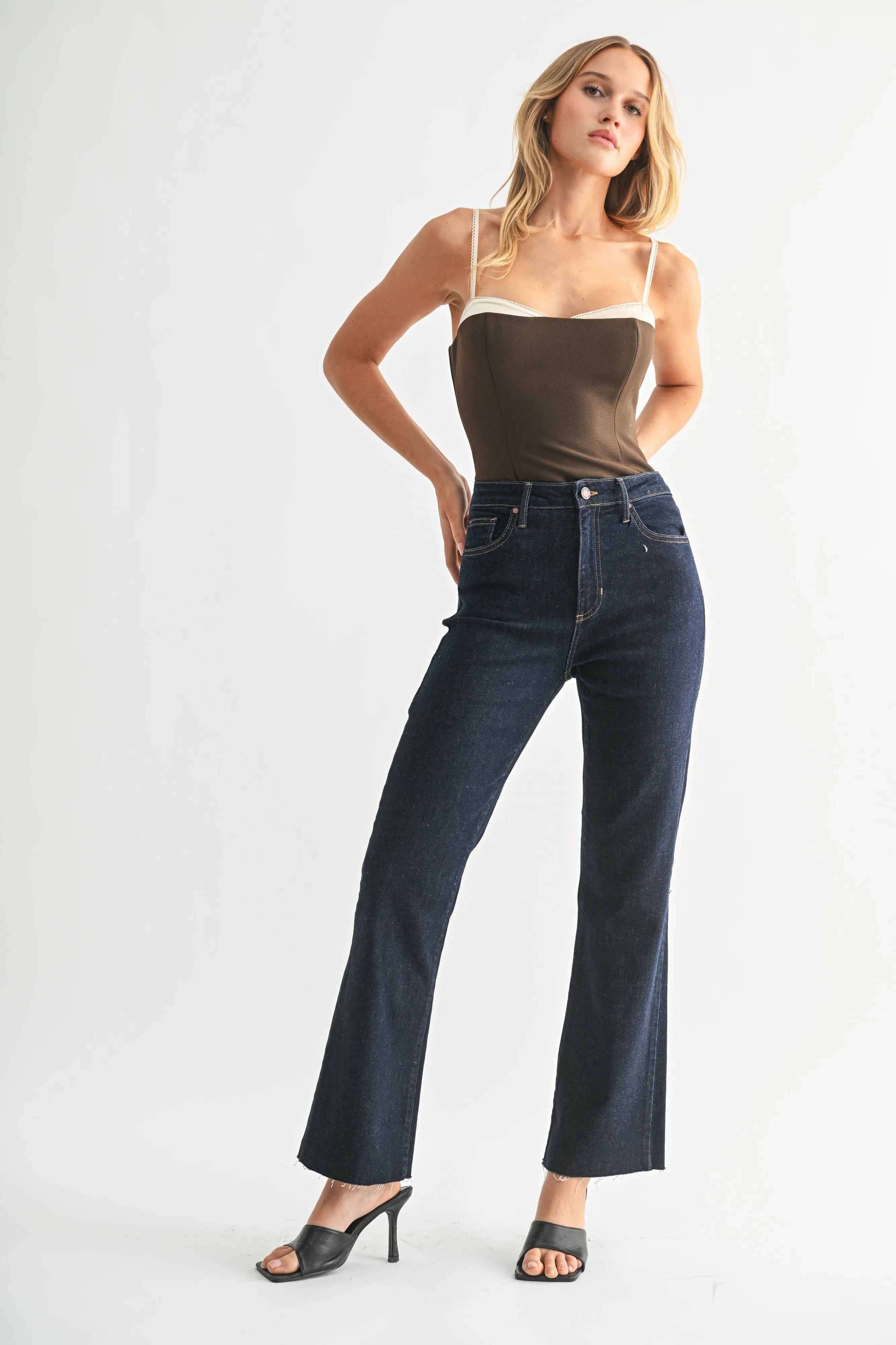 The High Rise Cropped Flare sold by Just Black Denim product image thumbnail 2
