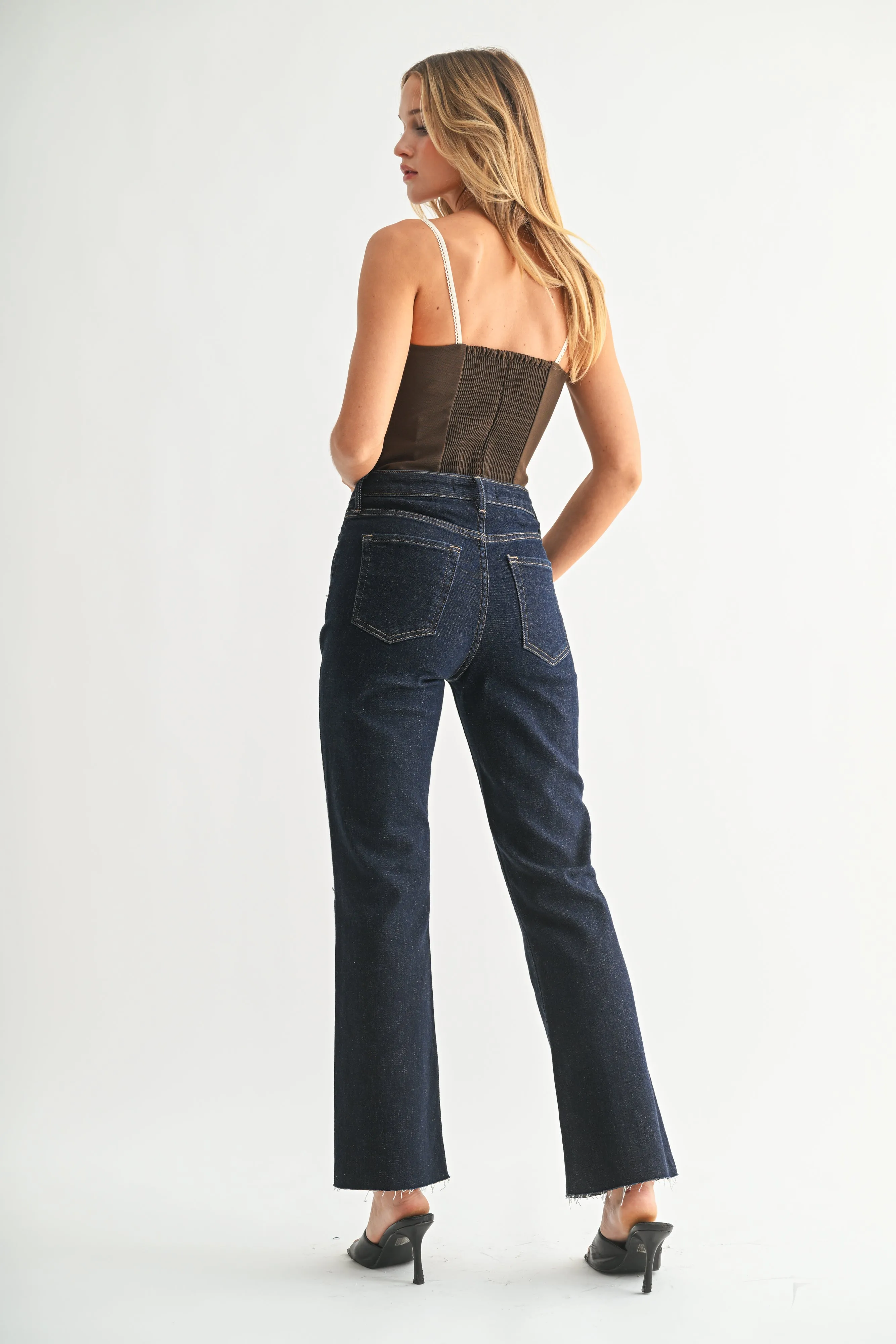 The High Rise Cropped Flare sold by Just Black Denim product image thumbnail 4