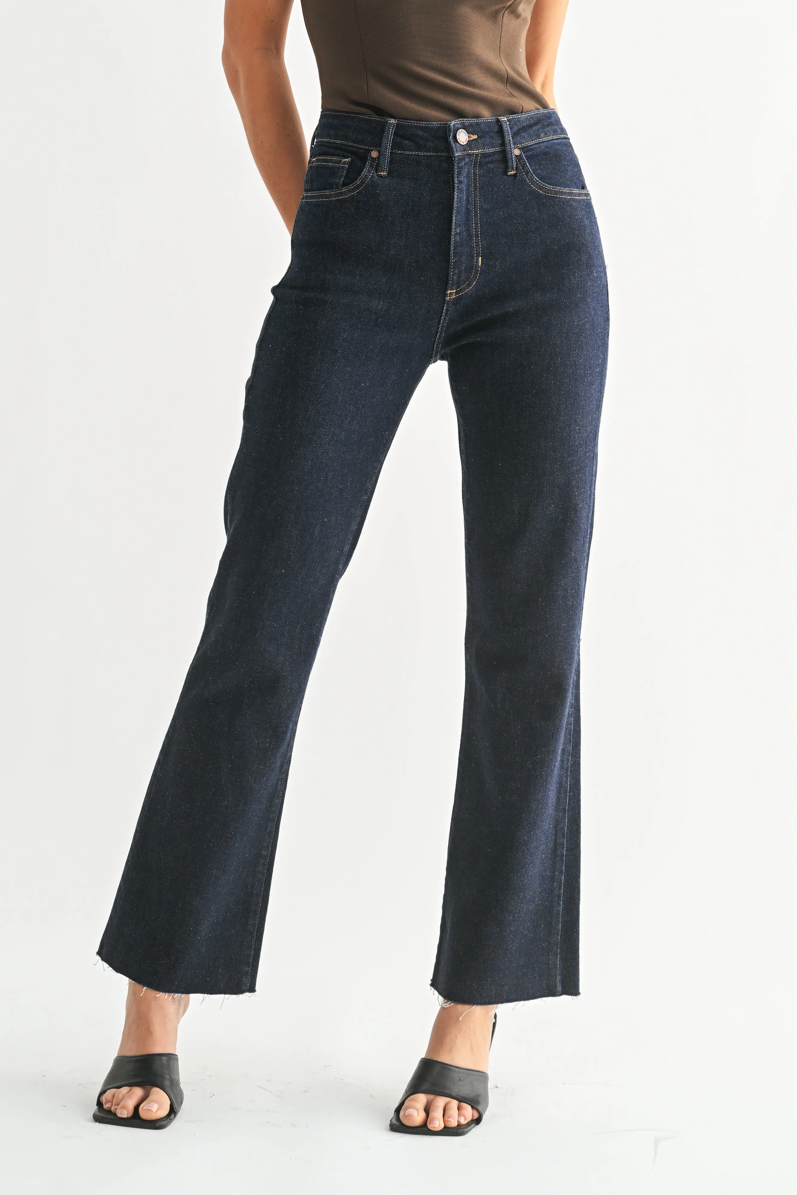 The High Rise Cropped Flare sold by Just Black Denim