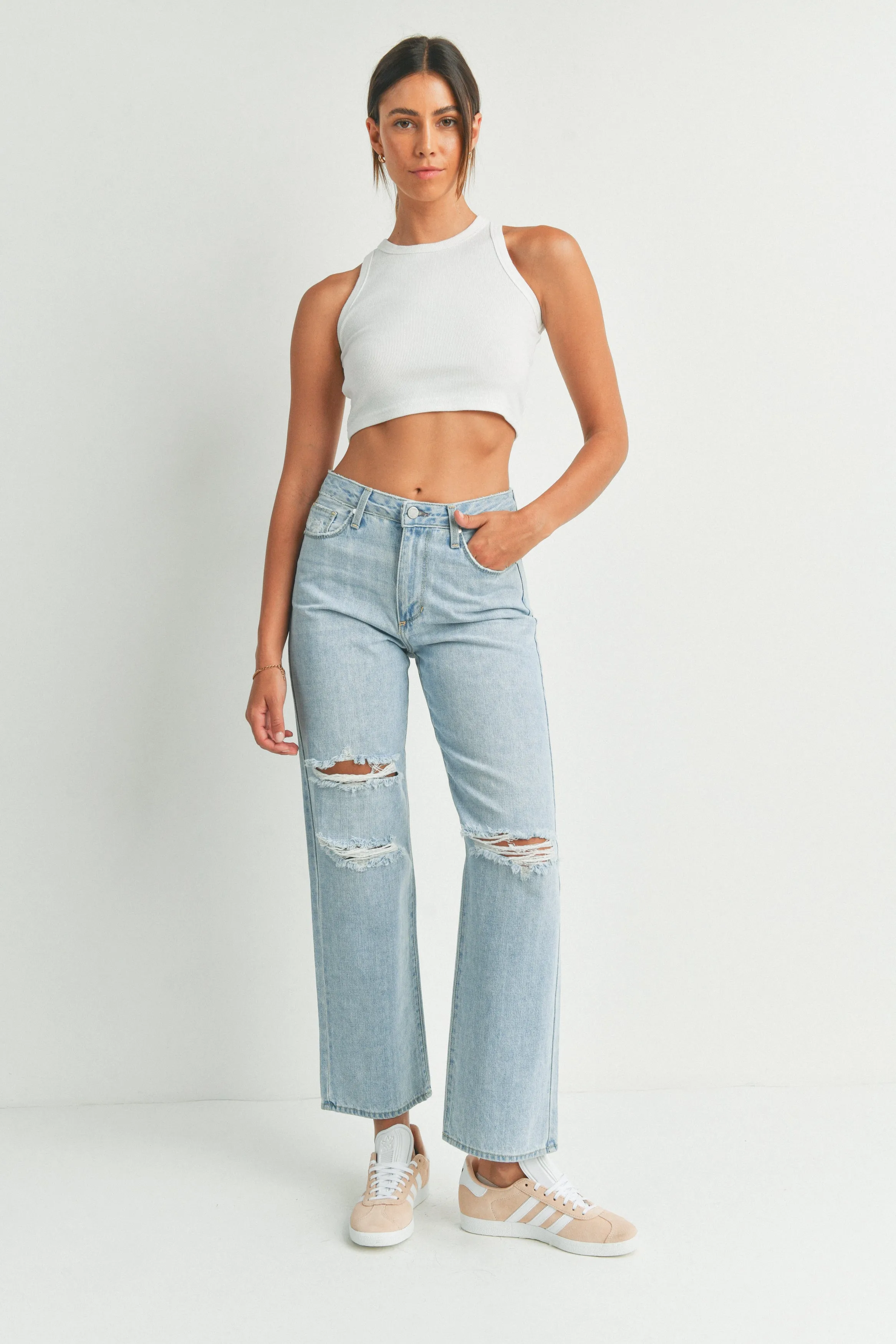 The Distressed Long Straight - Final Sale sold by Just Black Denim product image thumbnail 2