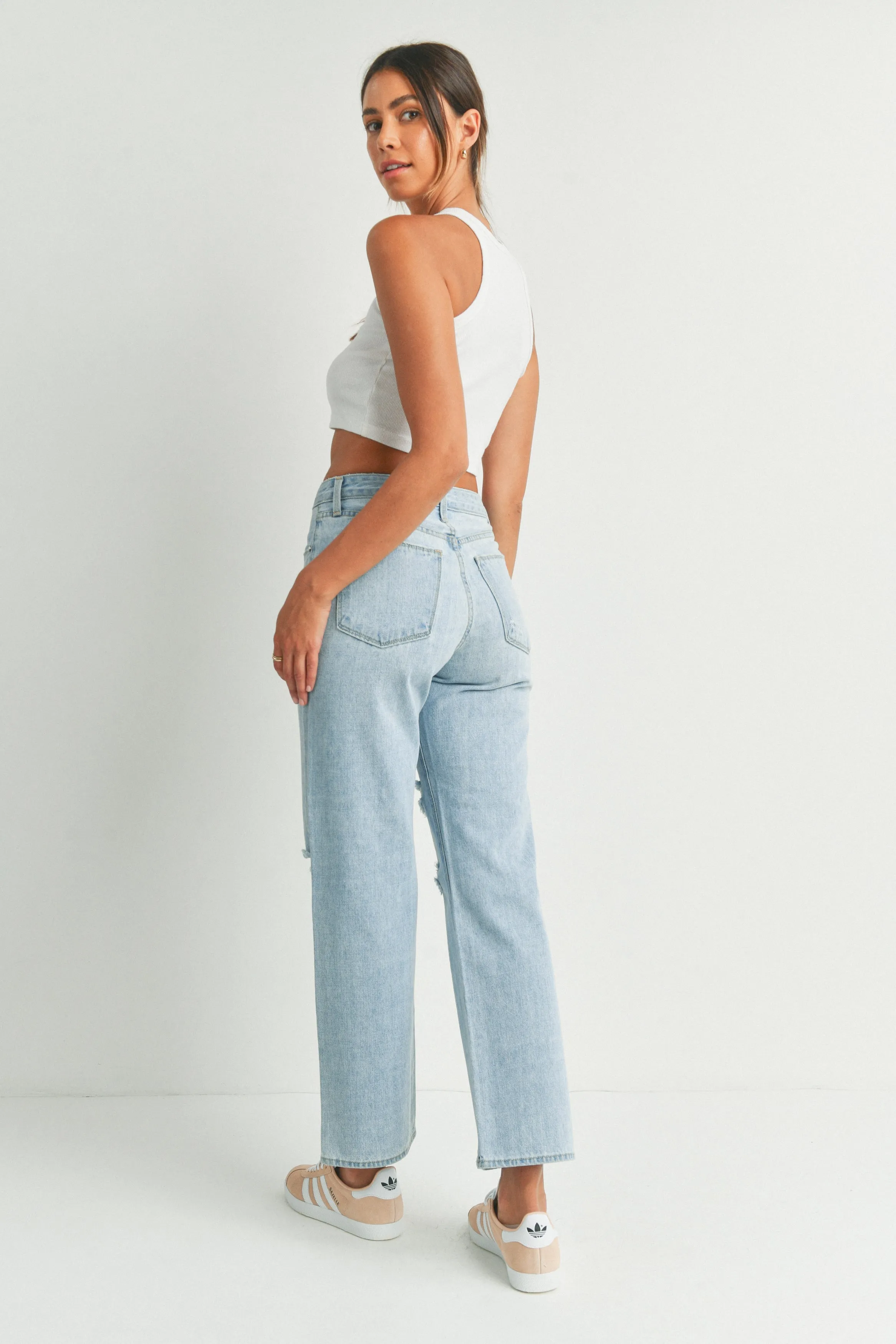 The Distressed Long Straight - Final Sale sold by Just Black Denim product image thumbnail 4