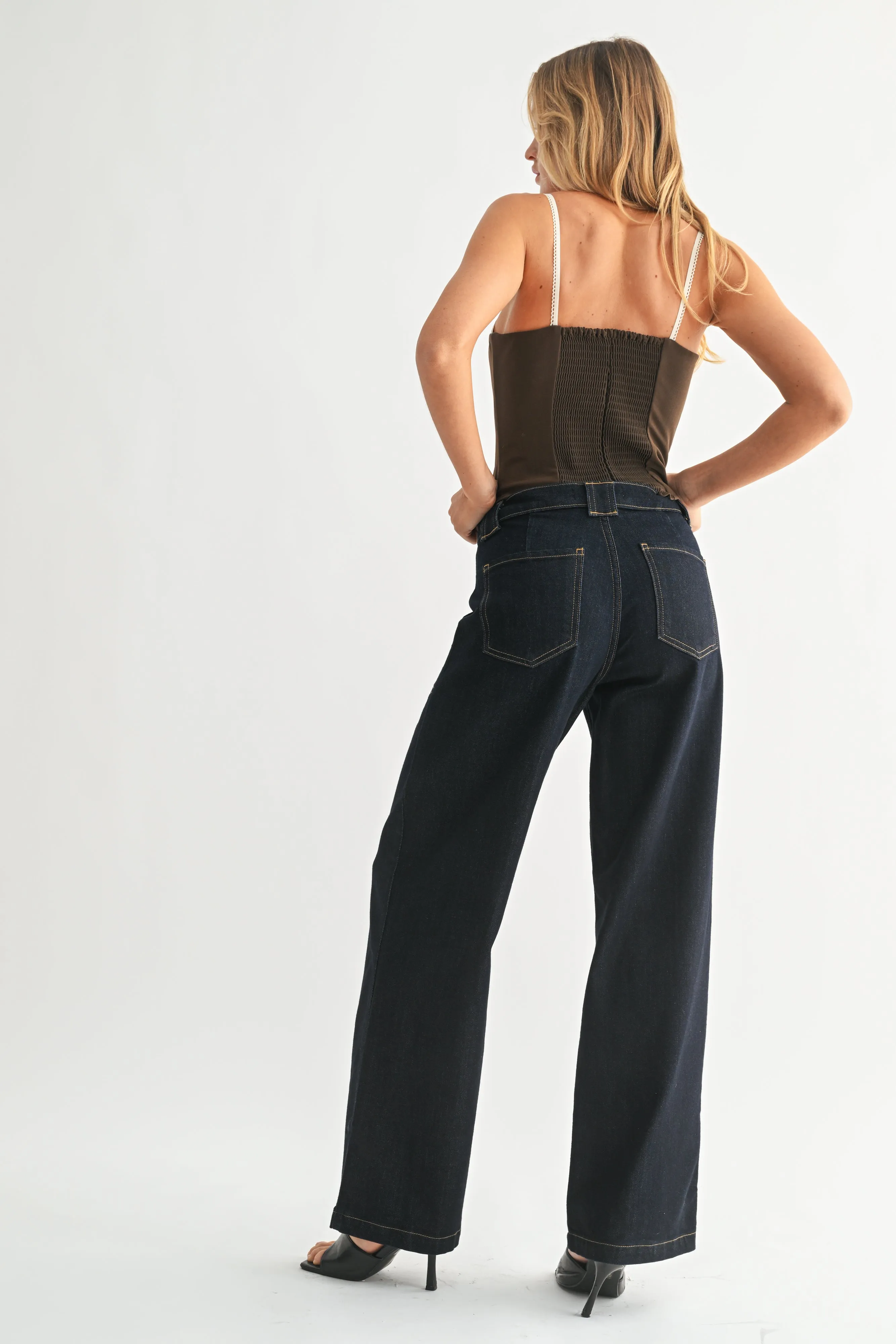 The Button Down Slim Wide Leg sold by Just Black Denim product image thumbnail 4