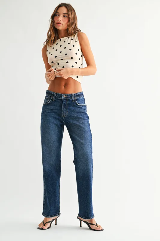 The Midrise Boyfriend Jean sold by Just Black Denim