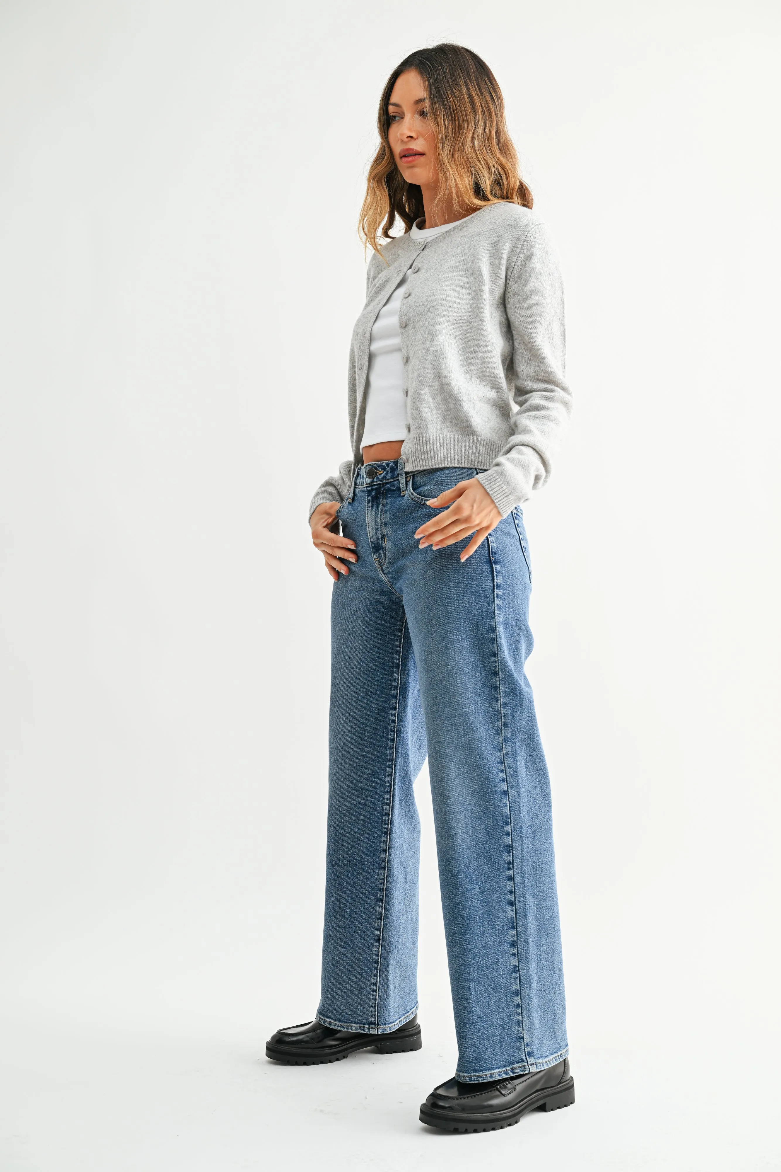 The Mid Rise Wide Leg sold by Just Black Denim product image thumbnail 3