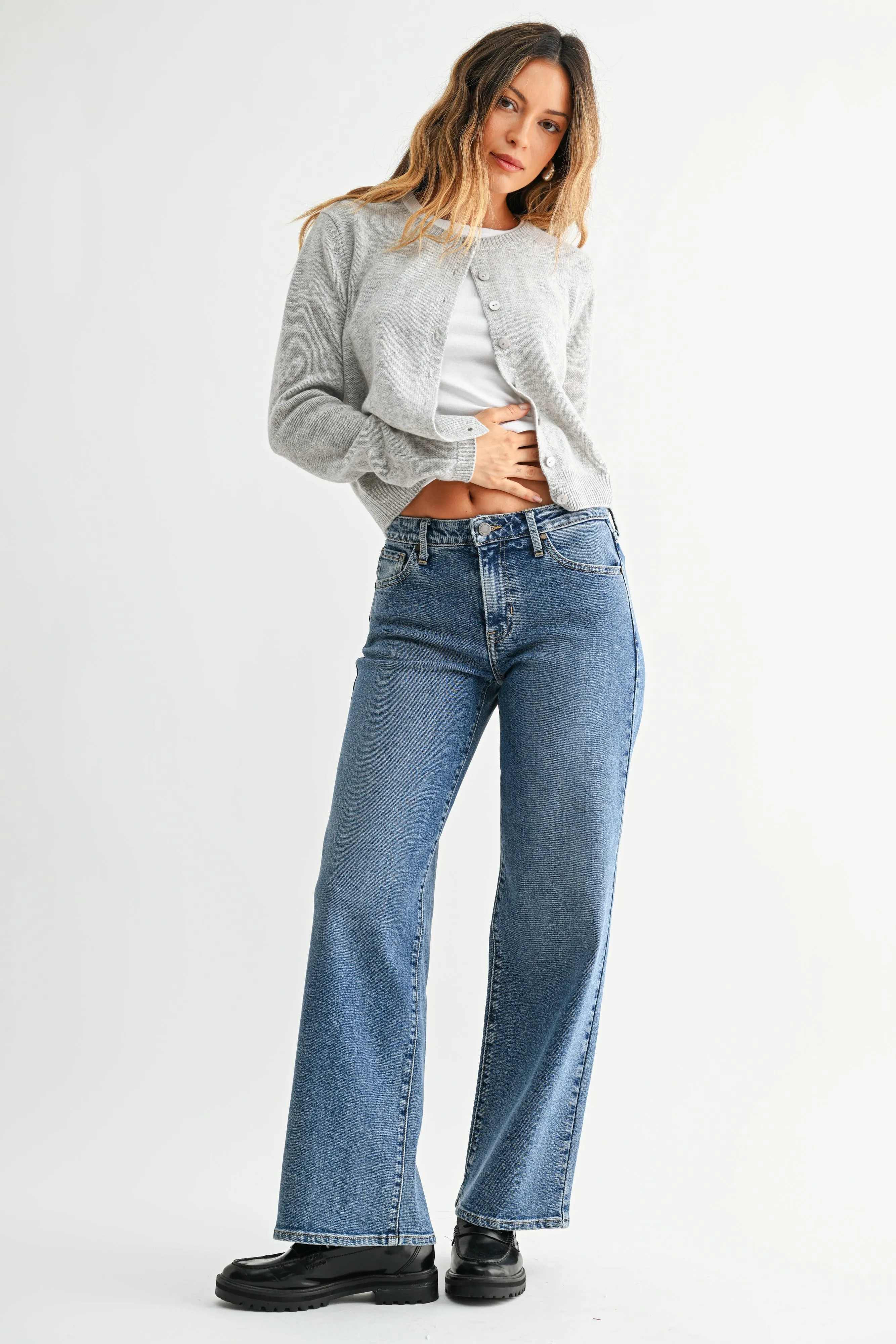 The Mid Rise Wide Leg sold by Just Black Denim product image thumbnail 2