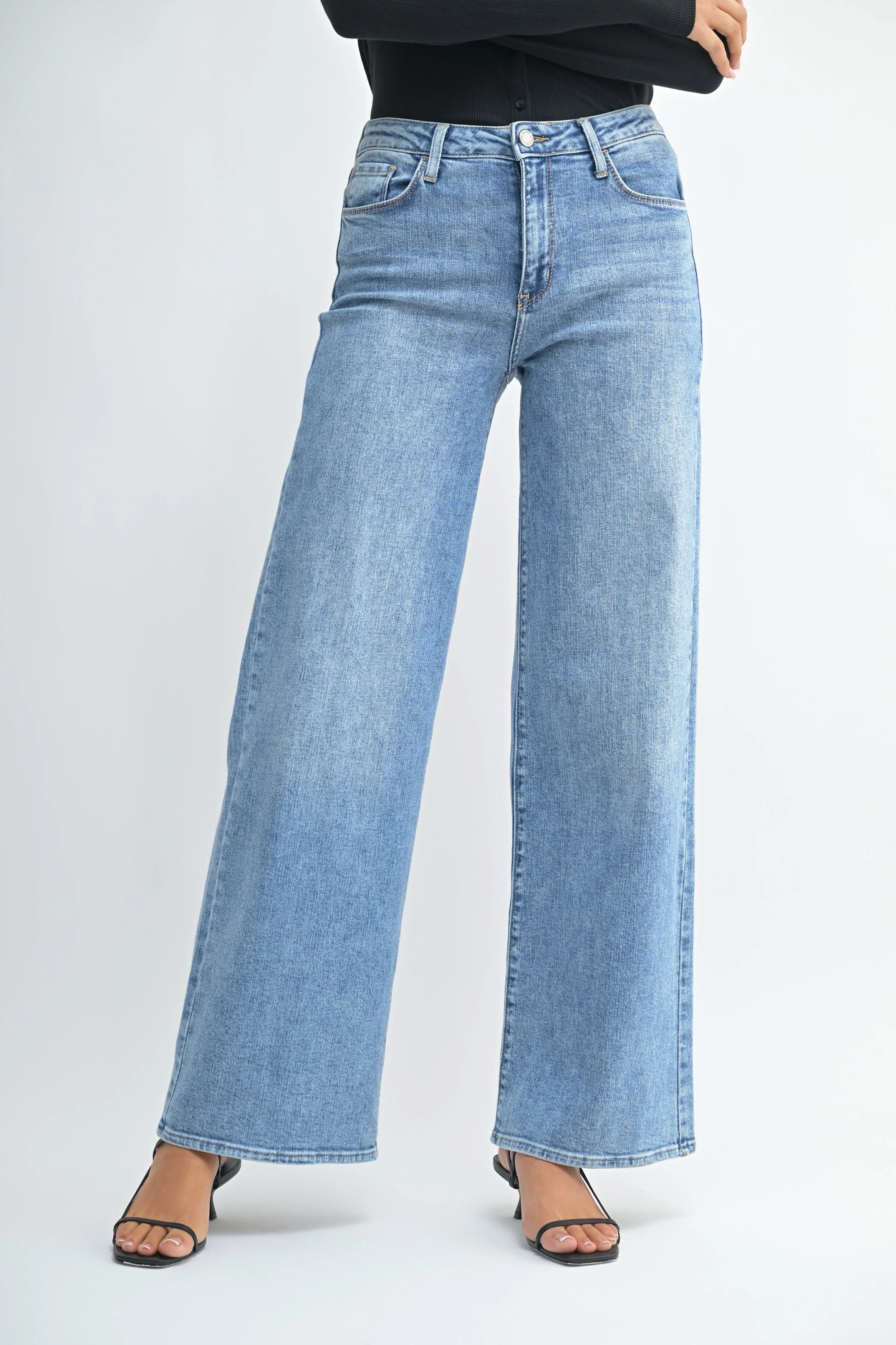 The Stretchy Wide Leg Jean sold by Just Black Denim