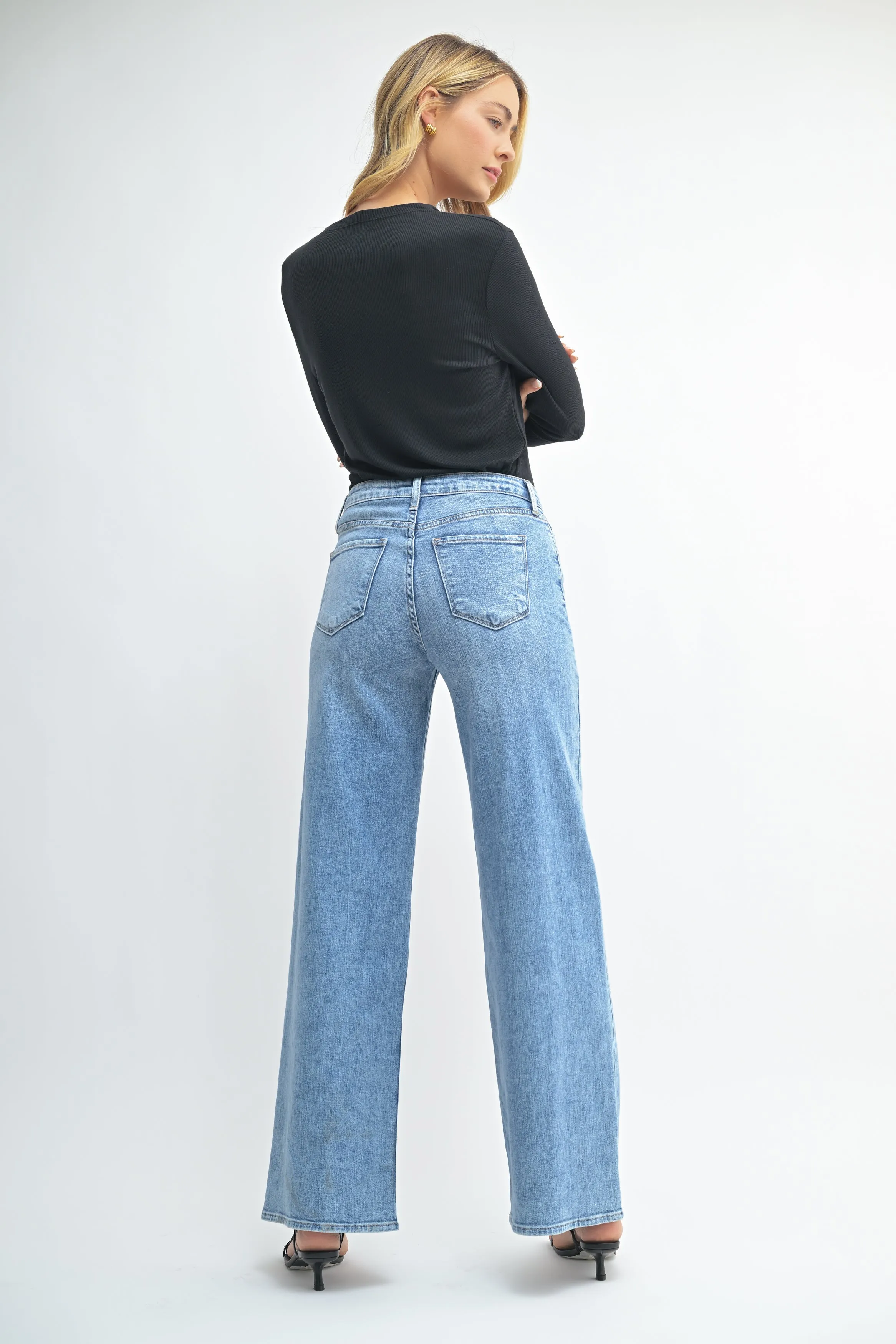 The Stretchy Wide Leg Jean sold by Just Black Denim product image thumbnail 4