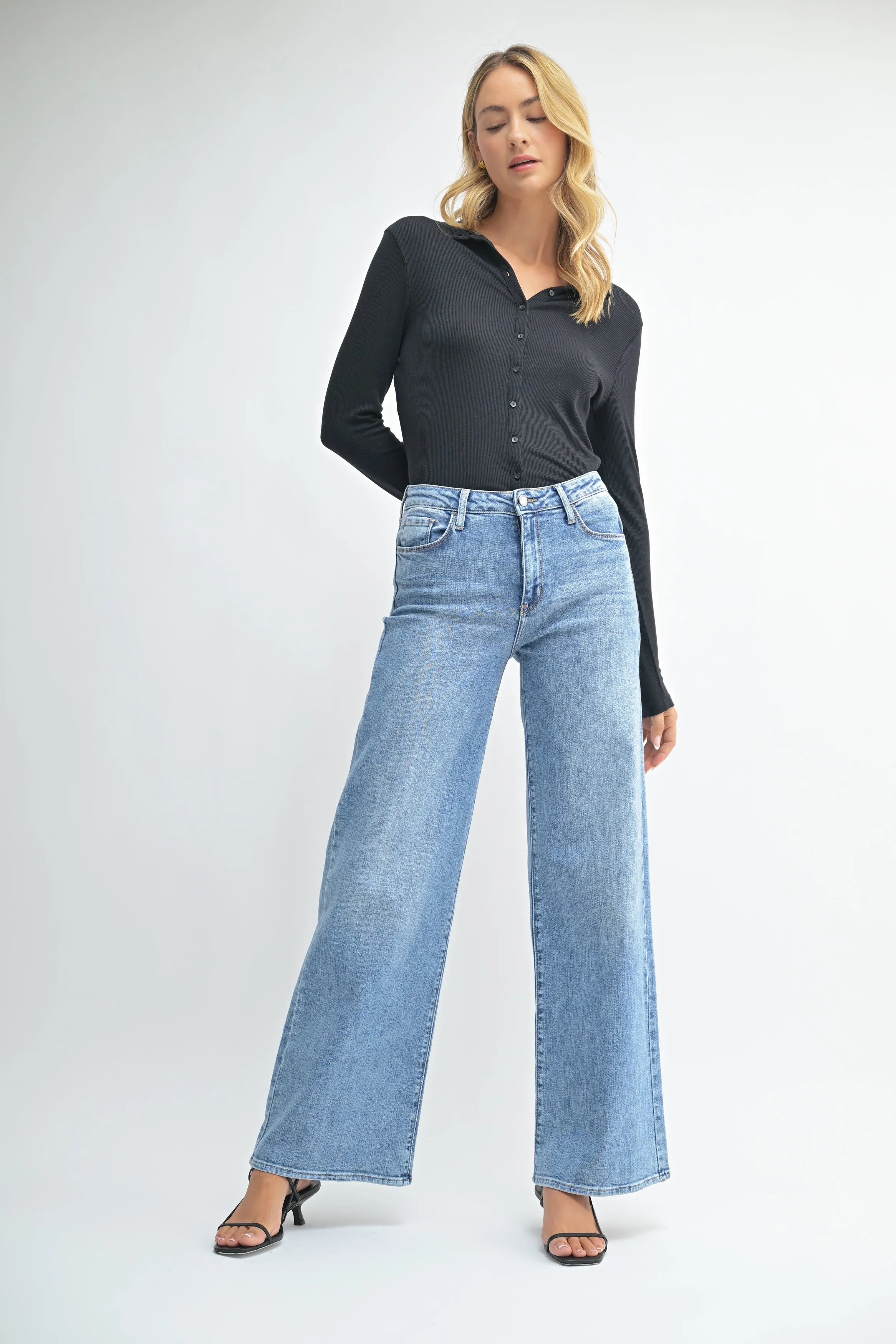 The Stretchy Wide Leg Jean sold by Just Black Denim product image thumbnail 2