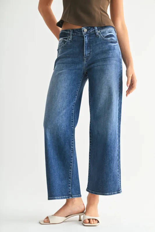 The Petite Slim Wide Leg sold by Just Black Denim