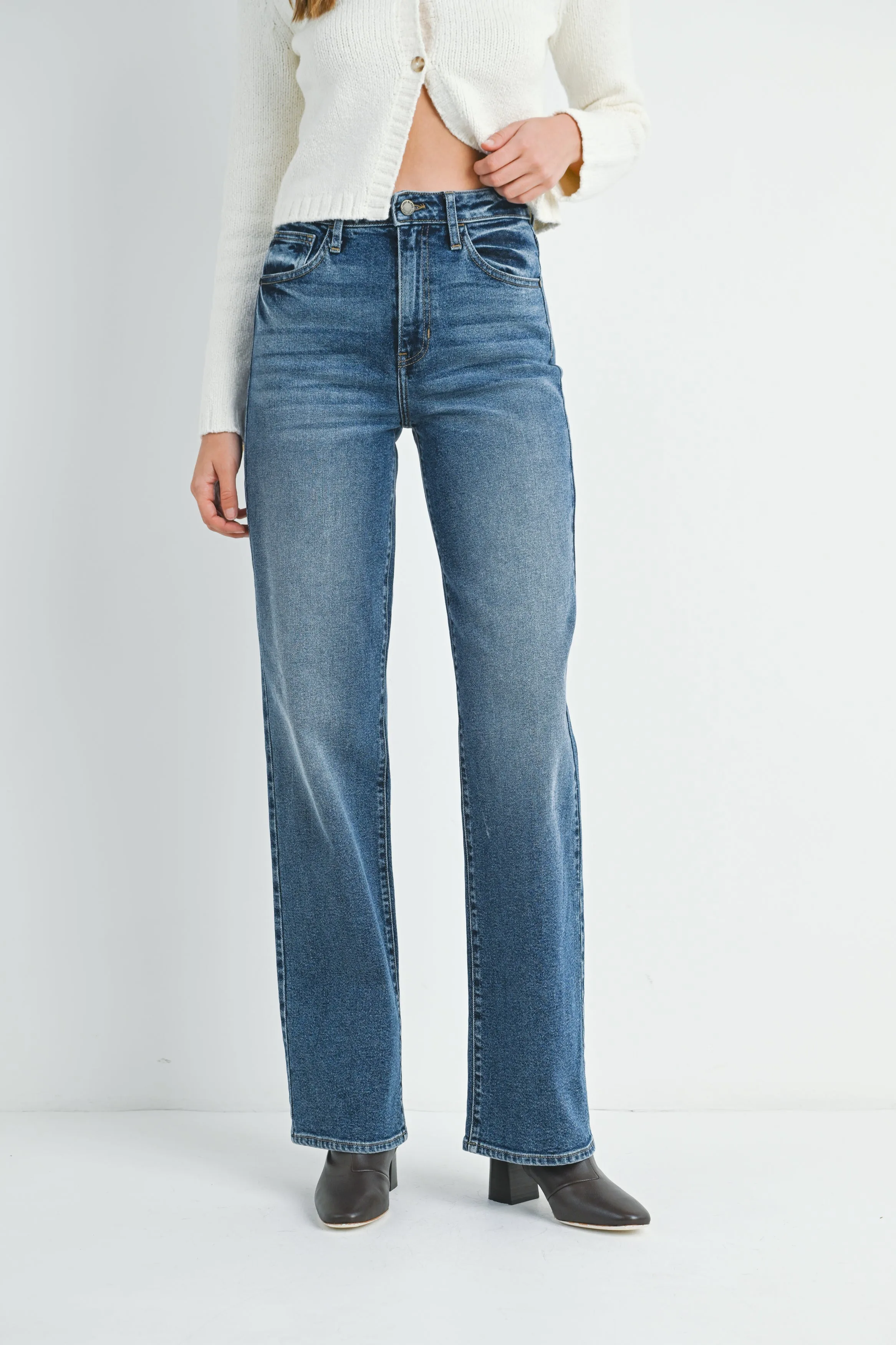 The Longer Length Straight Jean sold by Just Black Denim