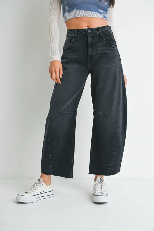 The Seamed Barrel Jean sold by Just Black Denim