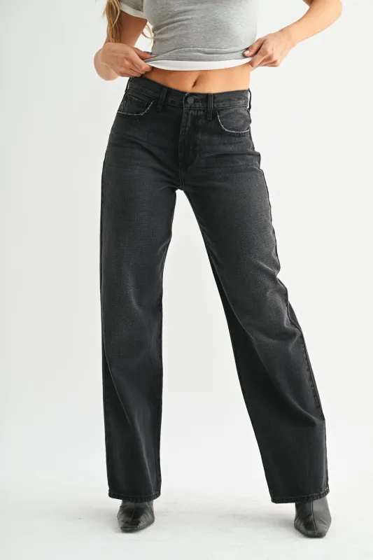 The Relaxed Waist Straight Leg sold by Just Black Denim