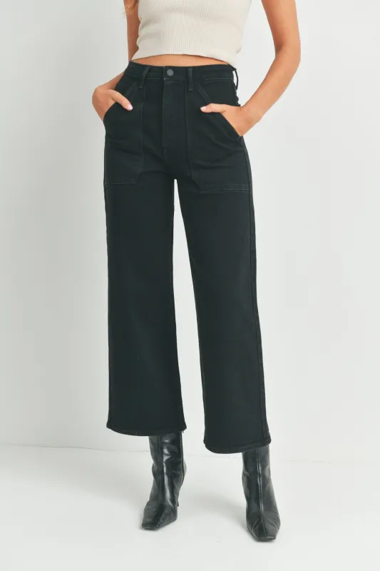 The Patch Pocket Wide Leg sold by Just Black Denim