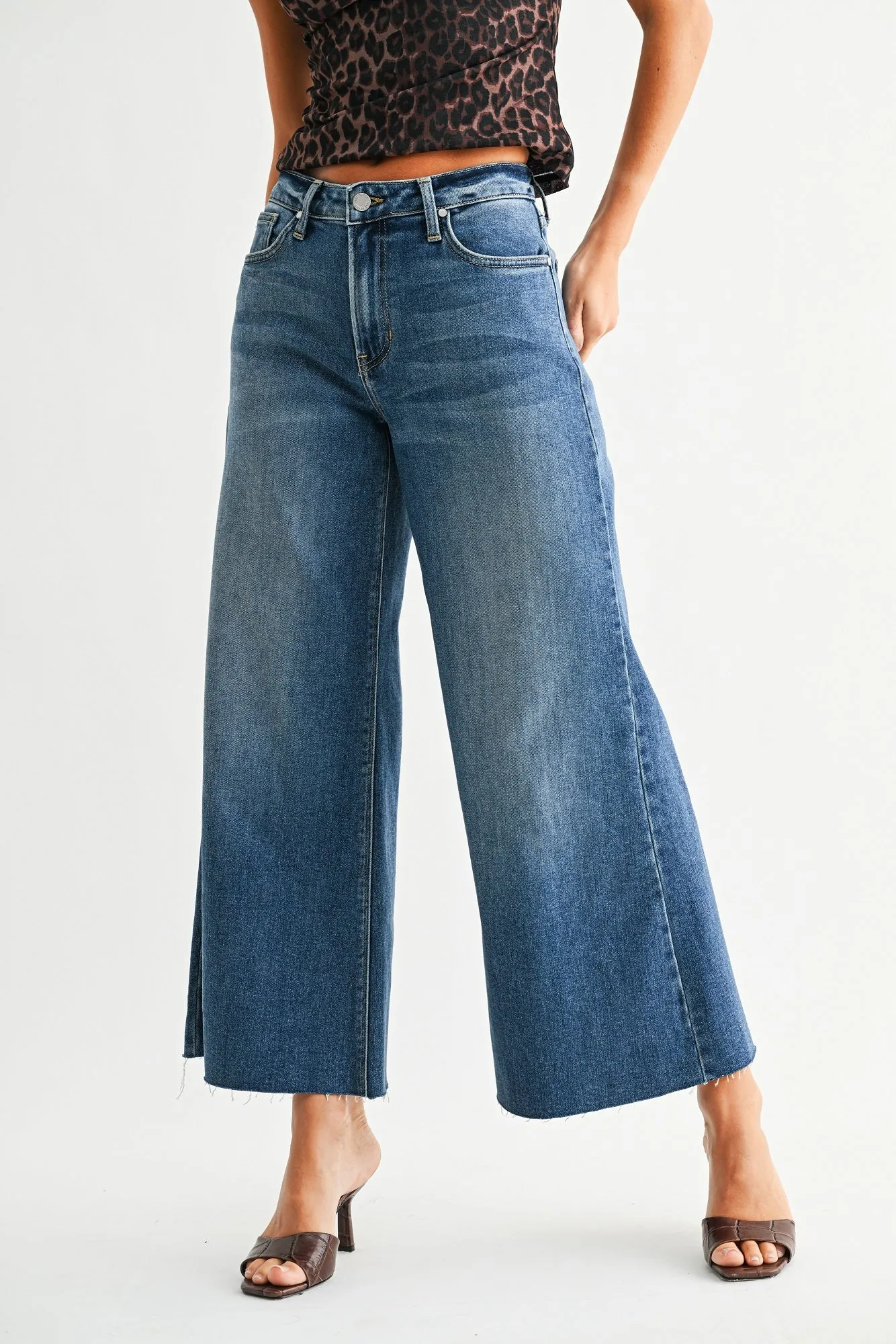 The Wide Leg Flare Crop sold by Just Black Denim