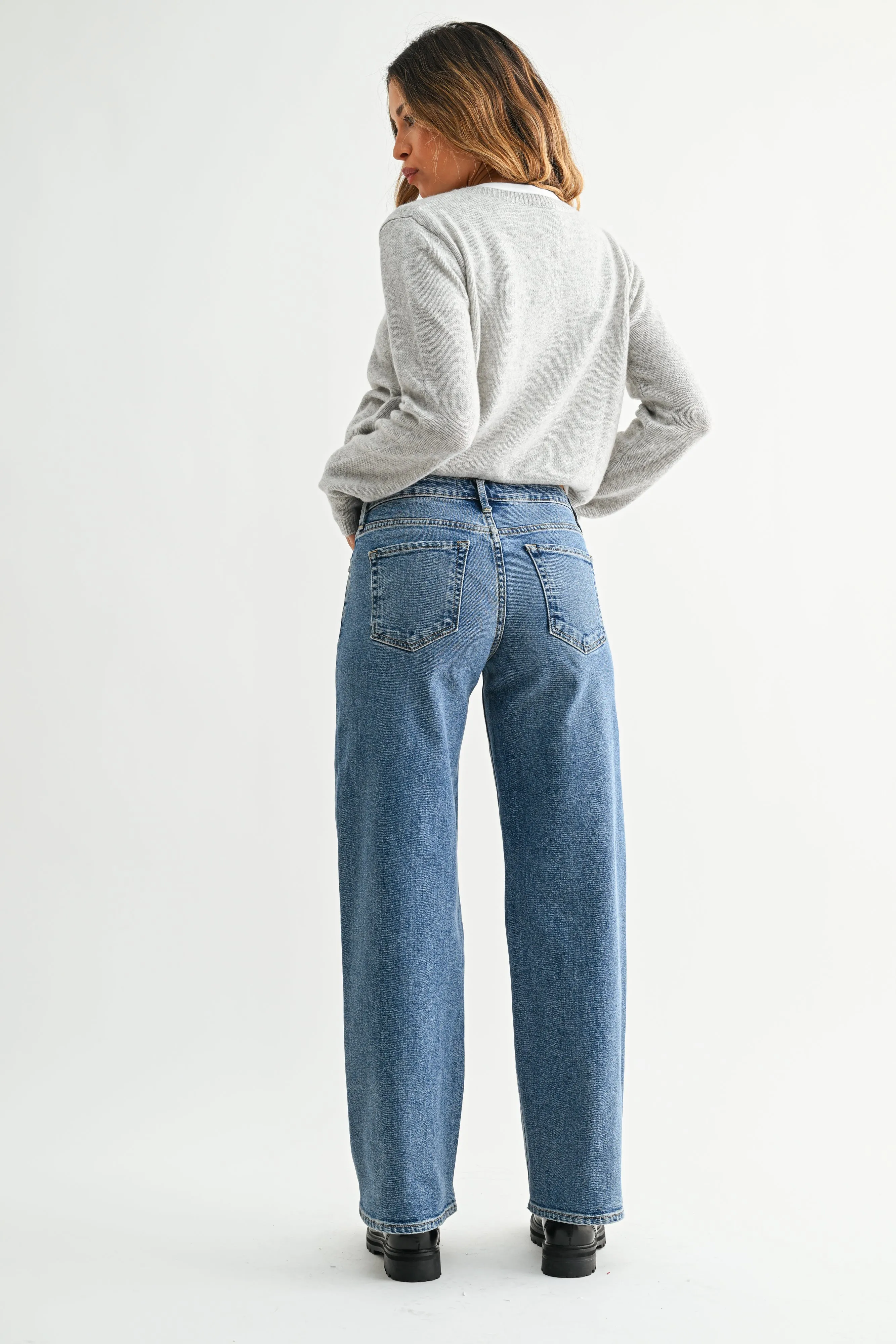 The Mid Rise Wide Leg sold by Just Black Denim product image thumbnail 4