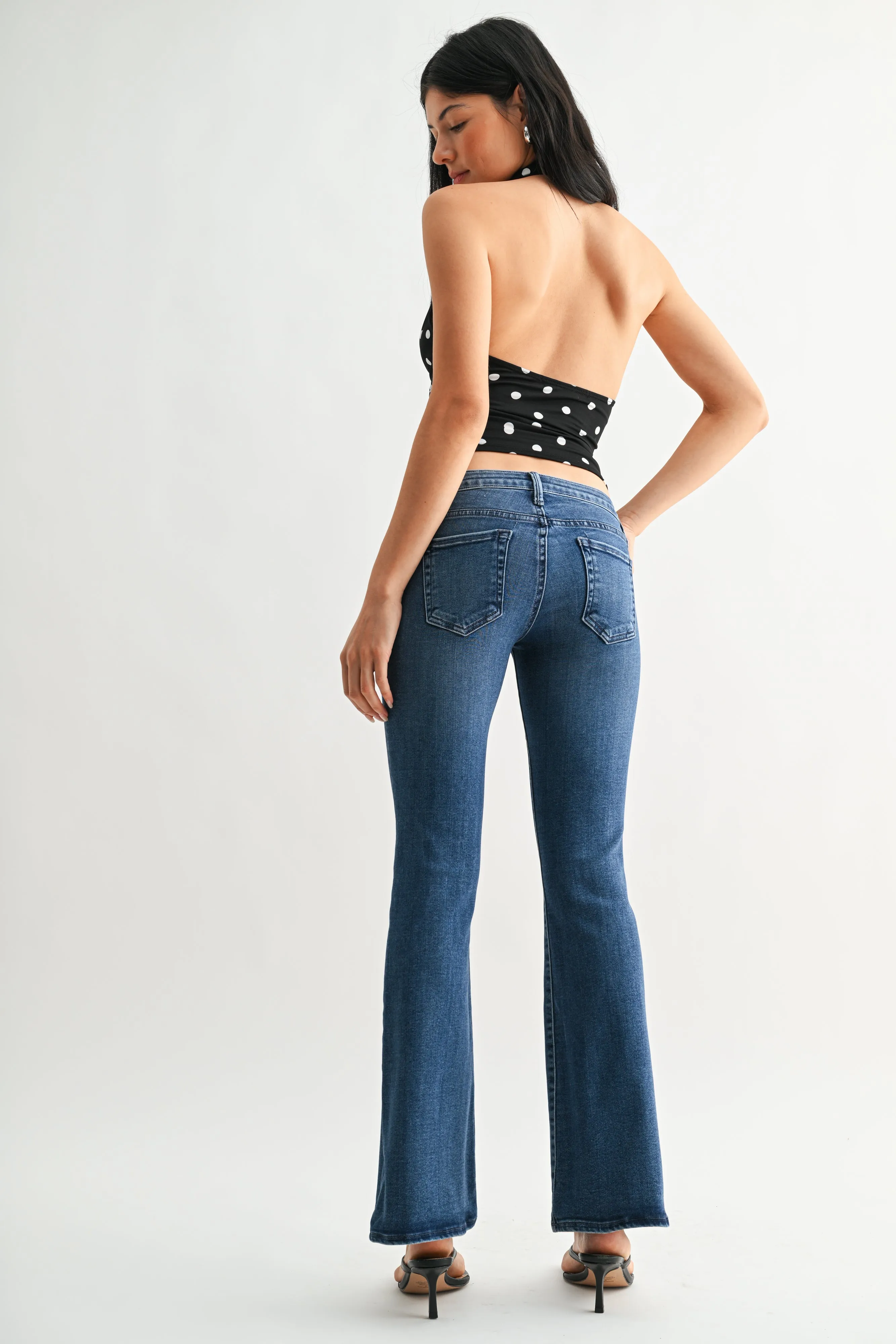 The Micro Low Rise Kick Flare sold by Just Black Denim product image thumbnail 4