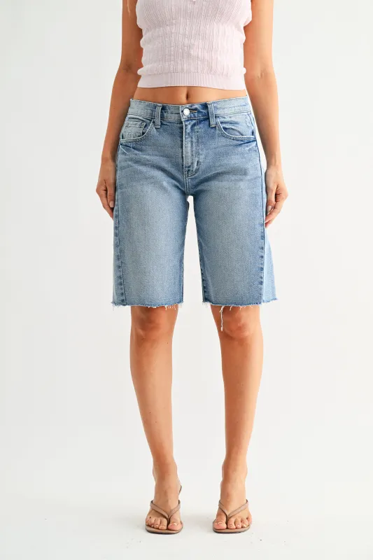 The Seamed Longer Short made by Just Black Denim