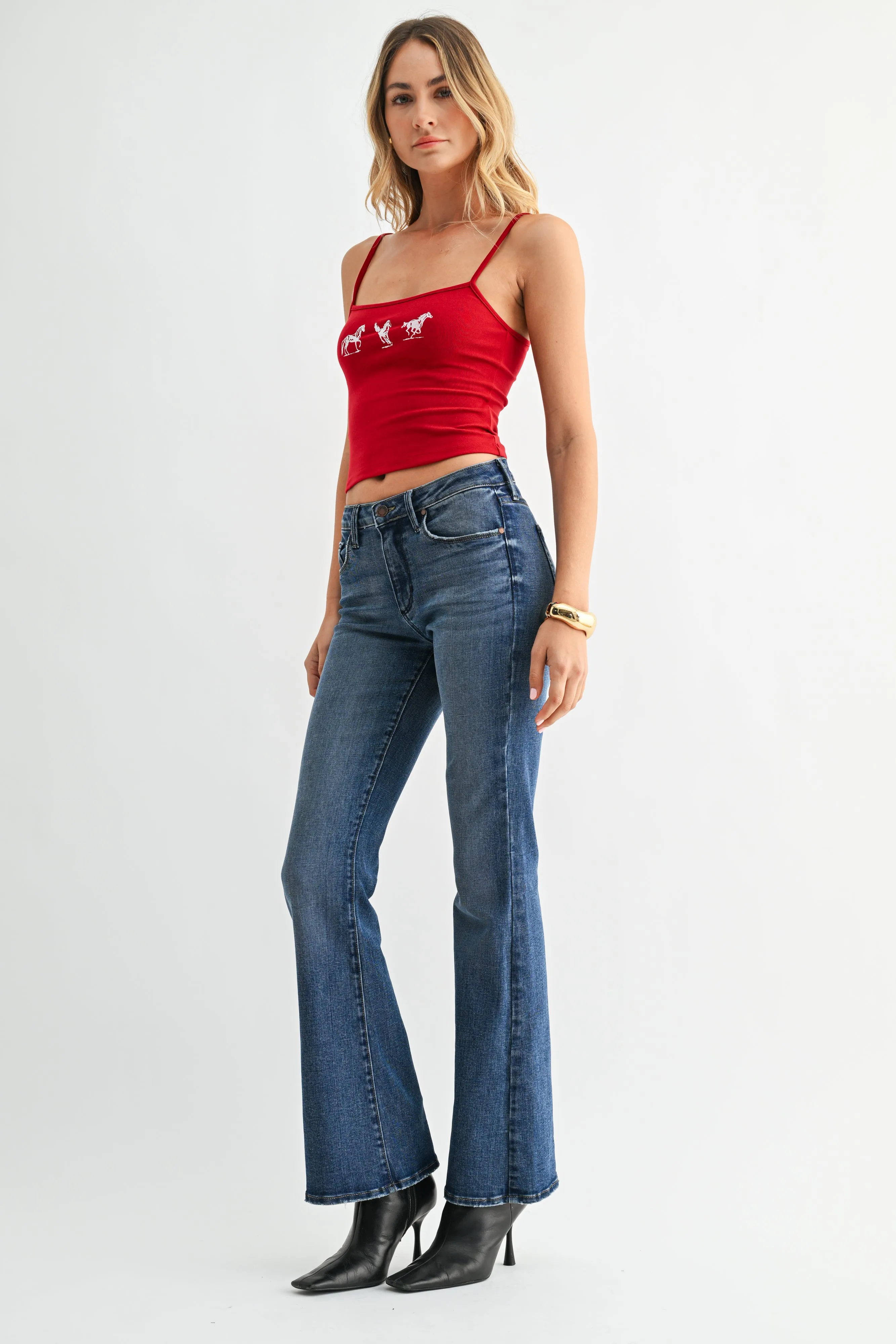 The JB Collection HR Slim Flare sold by Just Black Denim product image thumbnail 3