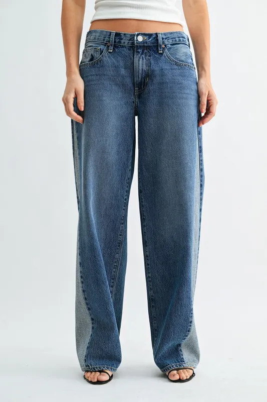 The Contrast Seam Wide Leg made by Just Black Denim