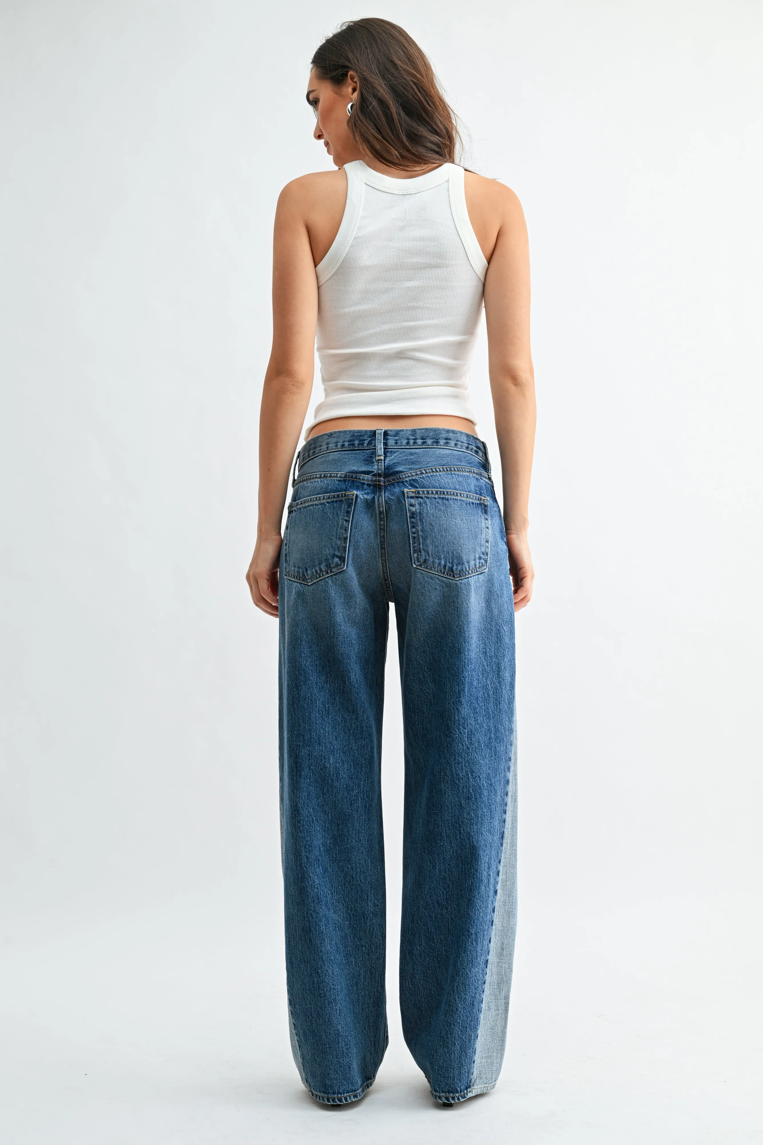 The Contrast Seam Wide Leg sold by Just Black Denim product image thumbnail 5
